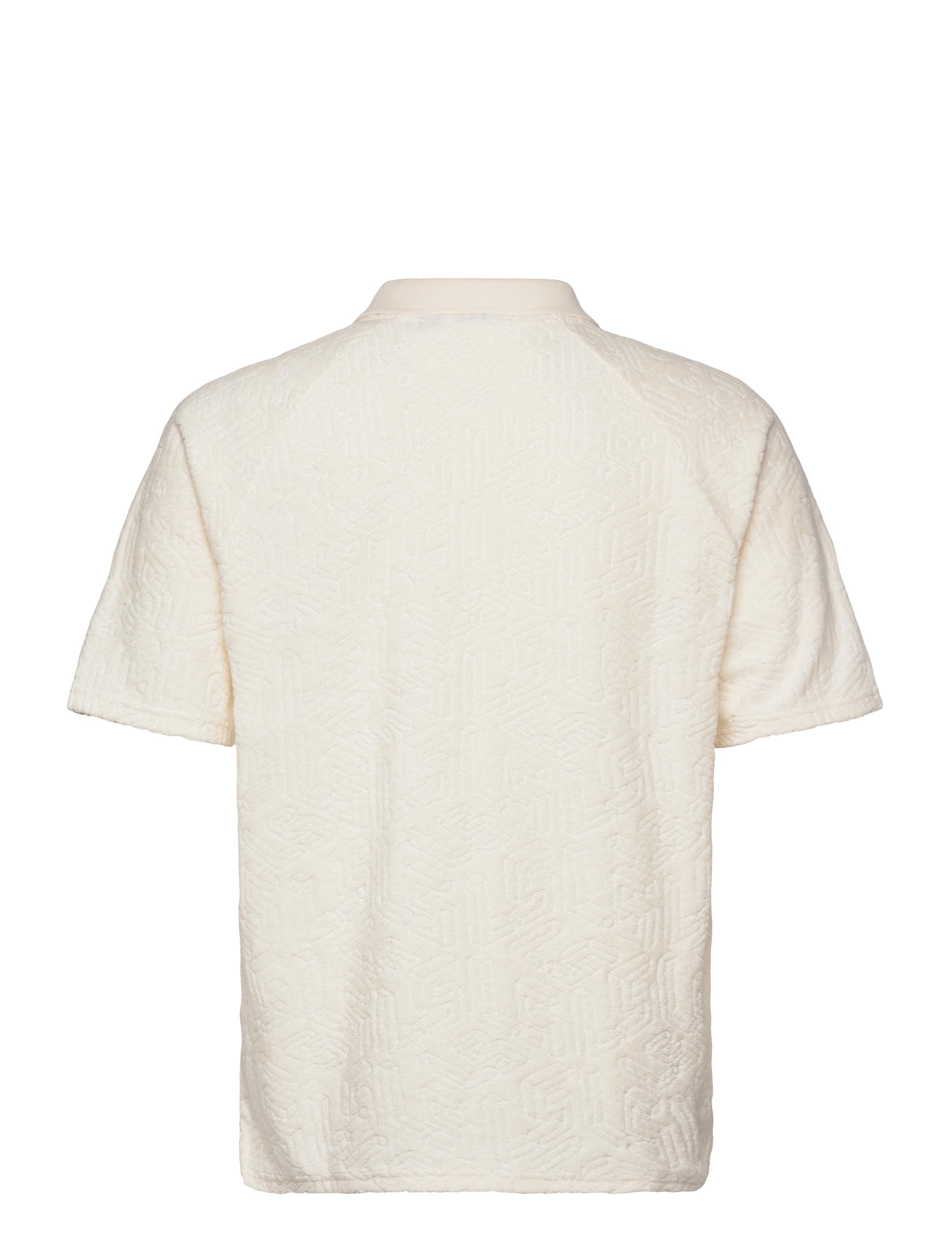 Lyle & Scott - Emblem Towelling Polo Shirt - polos en tricot - x157 chalk - 1