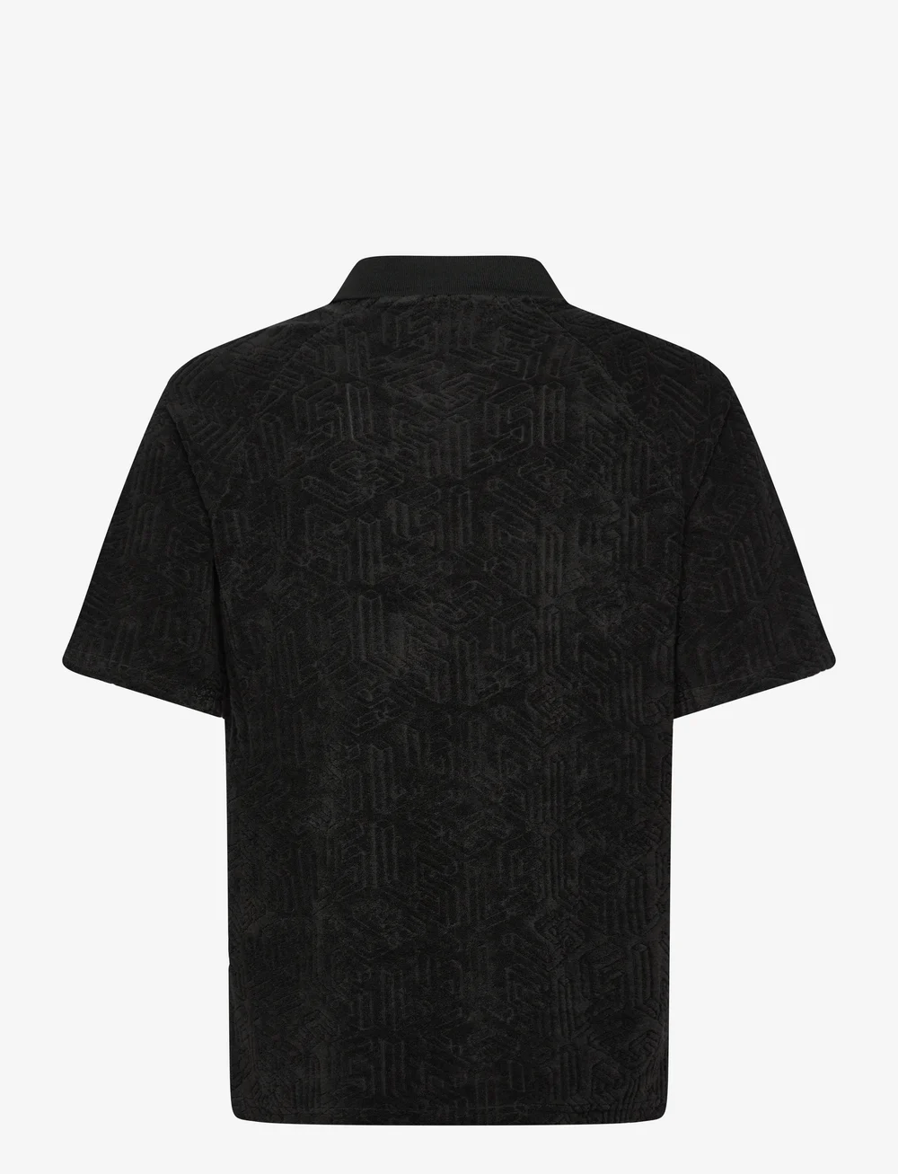 Lyle & Scott - Emblem Towelling Polo Shirt - gestrickte polohemden - z865 jet black - 1