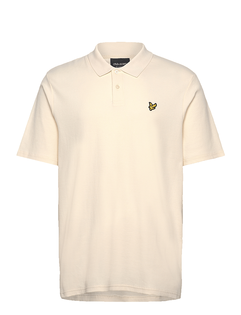 Lyle & Scott - Ribbed Polo Shirt - kortärmade pikéer - x788 natural - 1