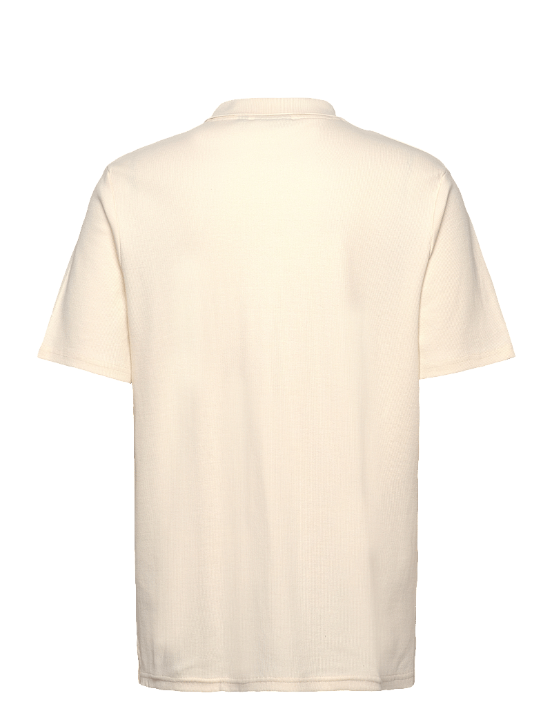 Lyle & Scott - Ribbed Polo Shirt - kortärmade pikéer - x788 natural - 2