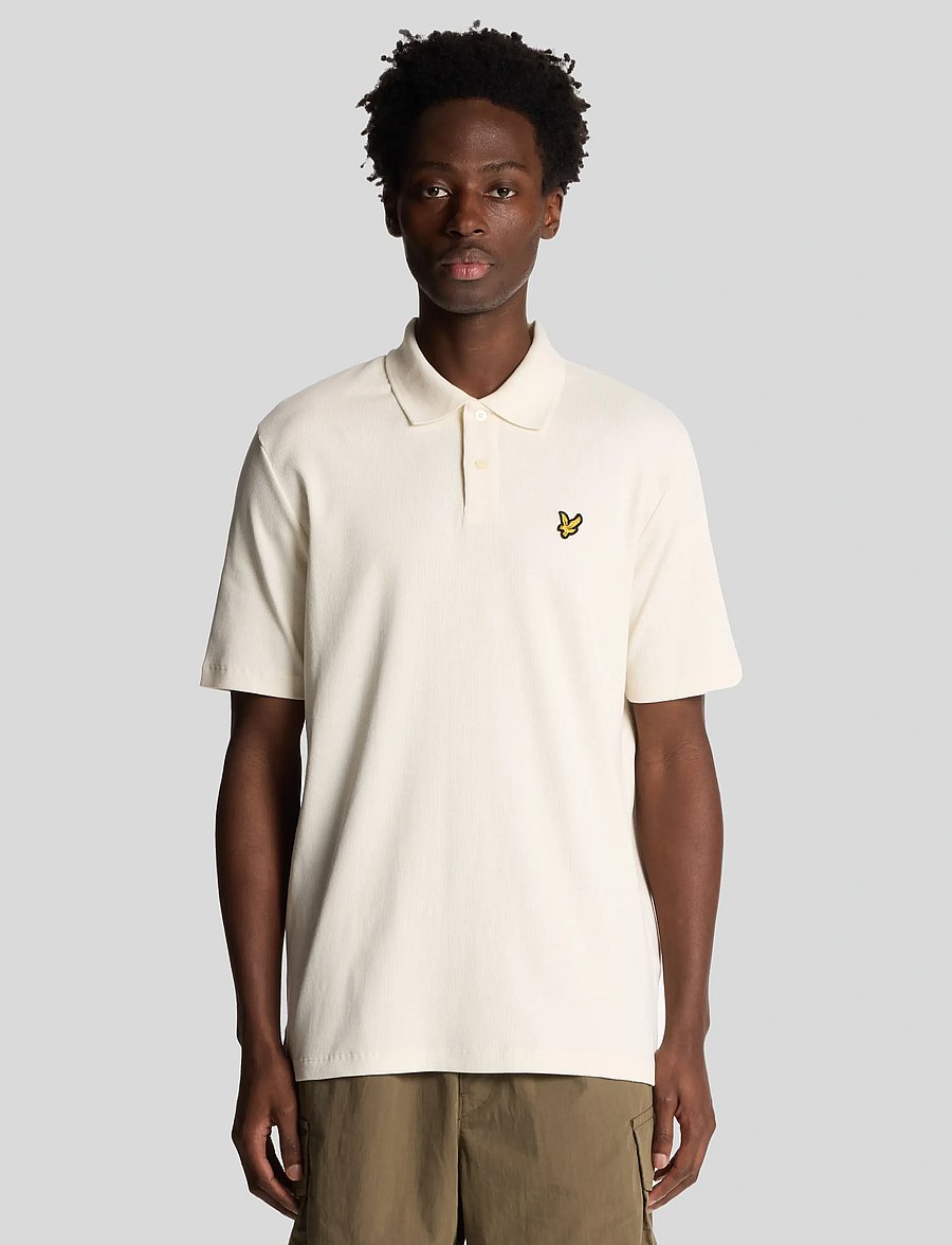 Lyle & Scott - Ribbed Polo Shirt - x788 natural - 0