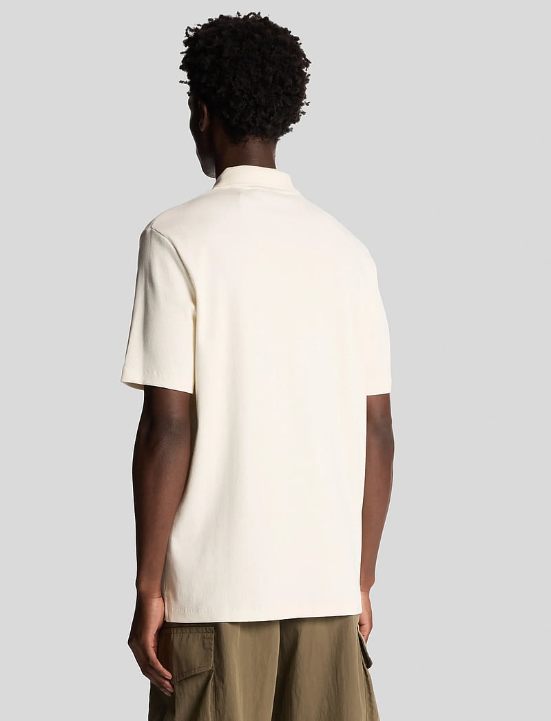 Lyle & Scott - Ribbed Polo Shirt - kortärmade pikéer - x788 natural - 3