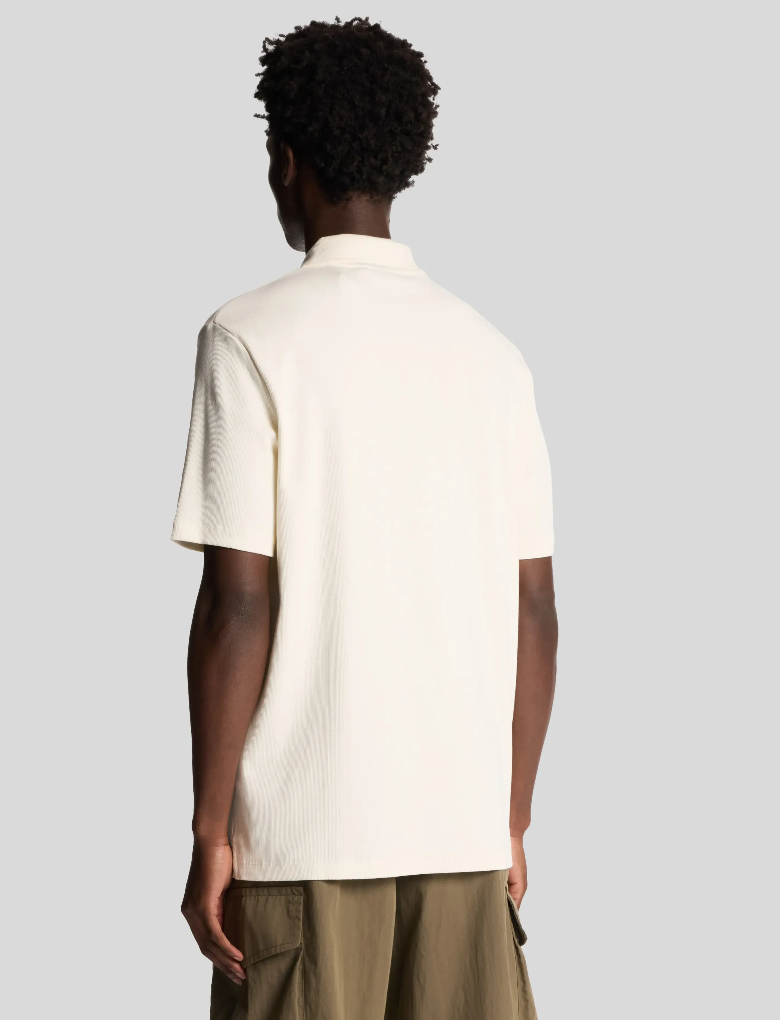 Lyle & Scott - Ribbed Polo Shirt - x788 natural - 3
