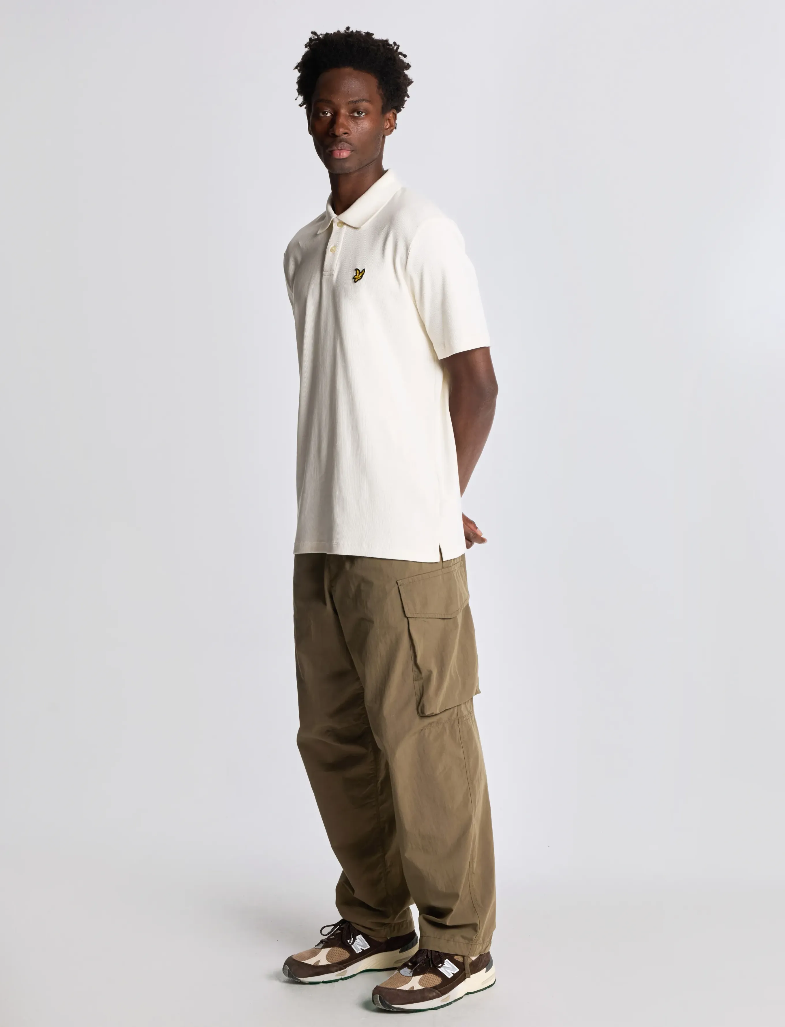Lyle & Scott - Ribbed Polo Shirt - x788 natural - 4