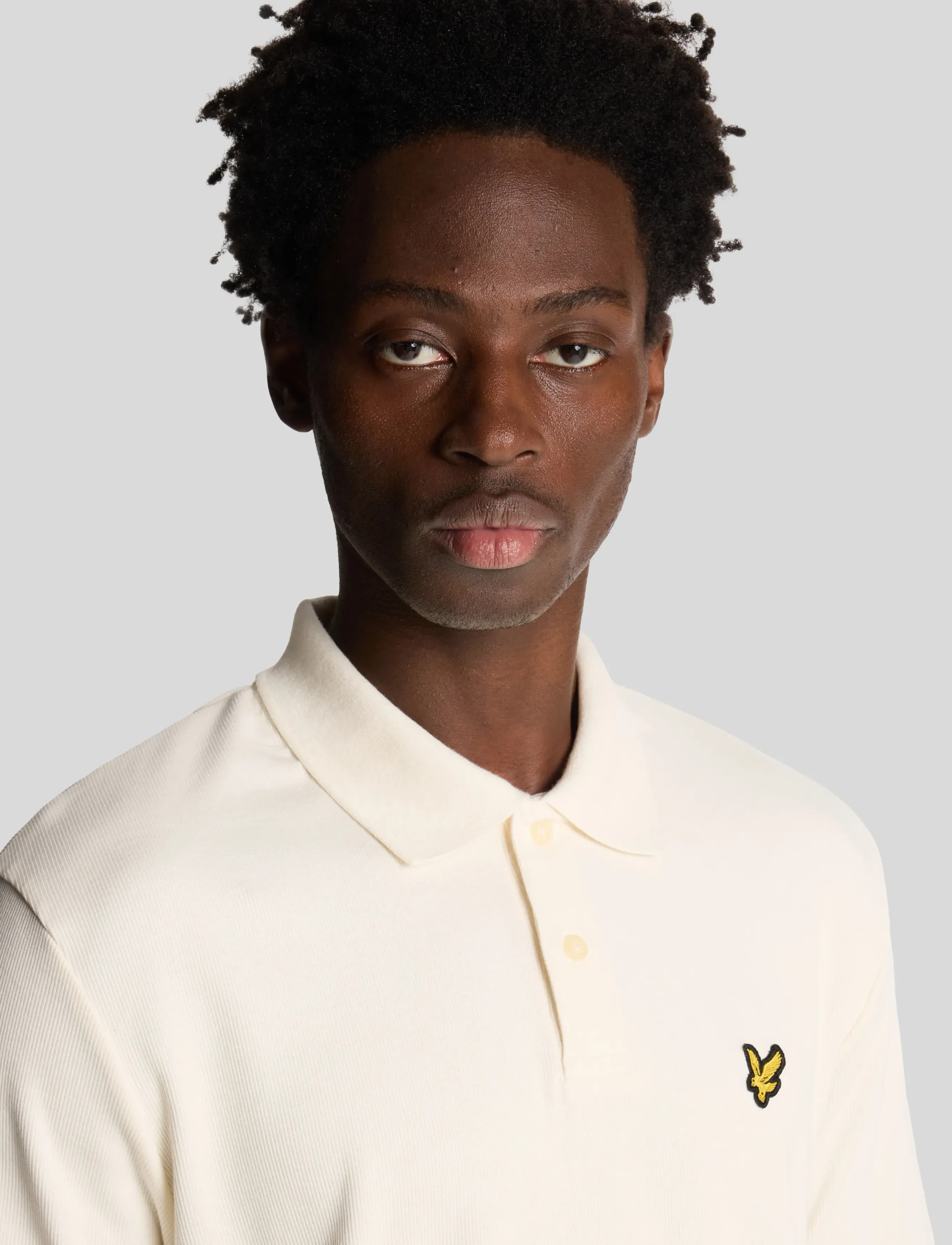Lyle & Scott - Ribbed Polo Shirt - x788 natural - 5