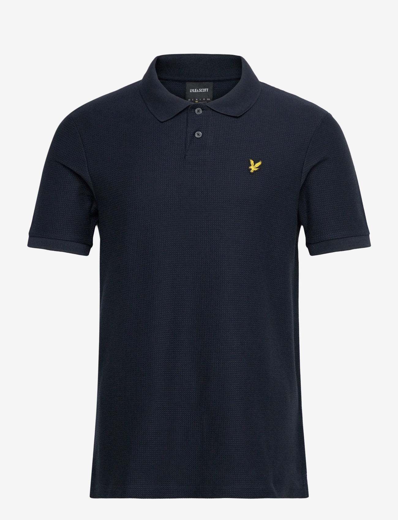 Lyle & Scott - Jacquard Dobby Polo Shirt - kortærmede poloer - z271 dark navy - 1