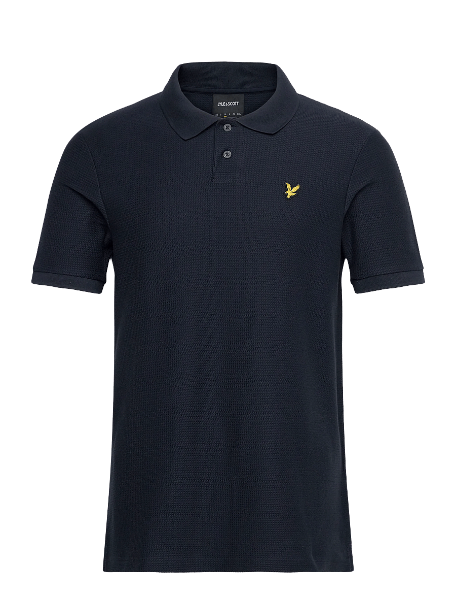 Lyle & Scott - Jacquard Dobby Polo Shirt - z271 dark navy - 1
