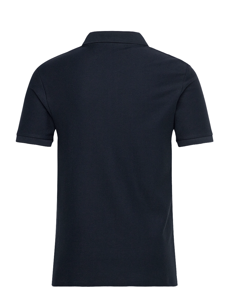 Lyle & Scott - Jacquard Dobby Polo Shirt - z271 dark navy - 2