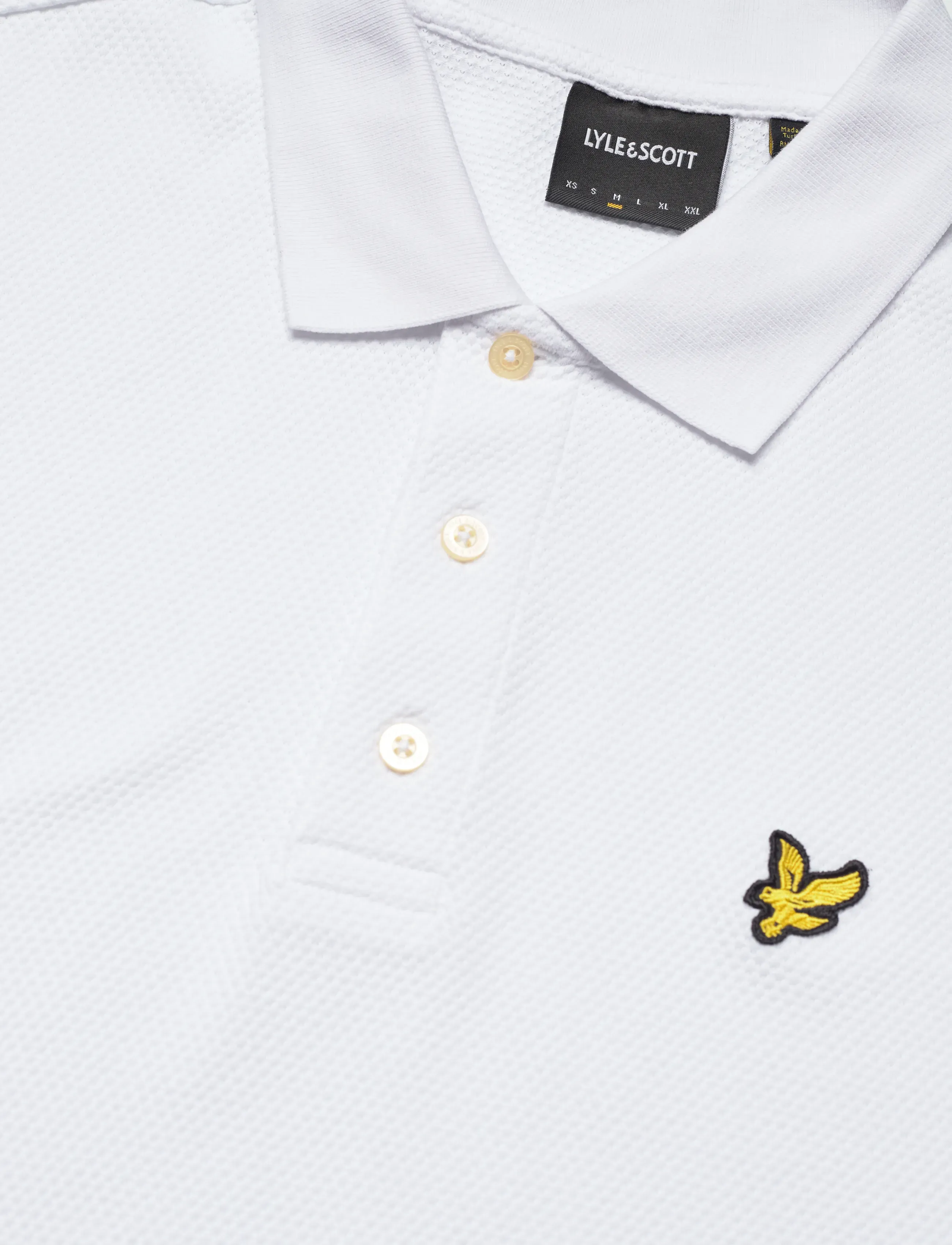 Lyle & Scott - Popcorn Jacquard Polo Shirt - 626 white - 5