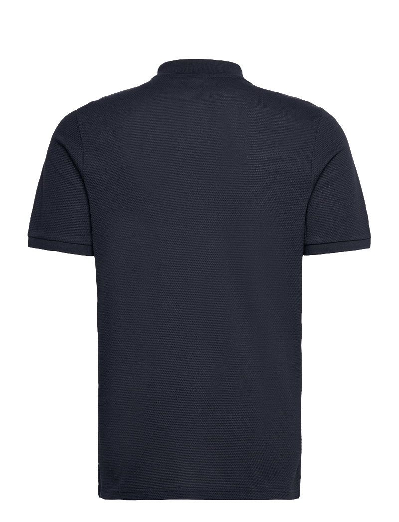 Lyle & Scott - Popcorn Jacquard Polo Shirt - kootud polosärgid - z271 dark navy - 1