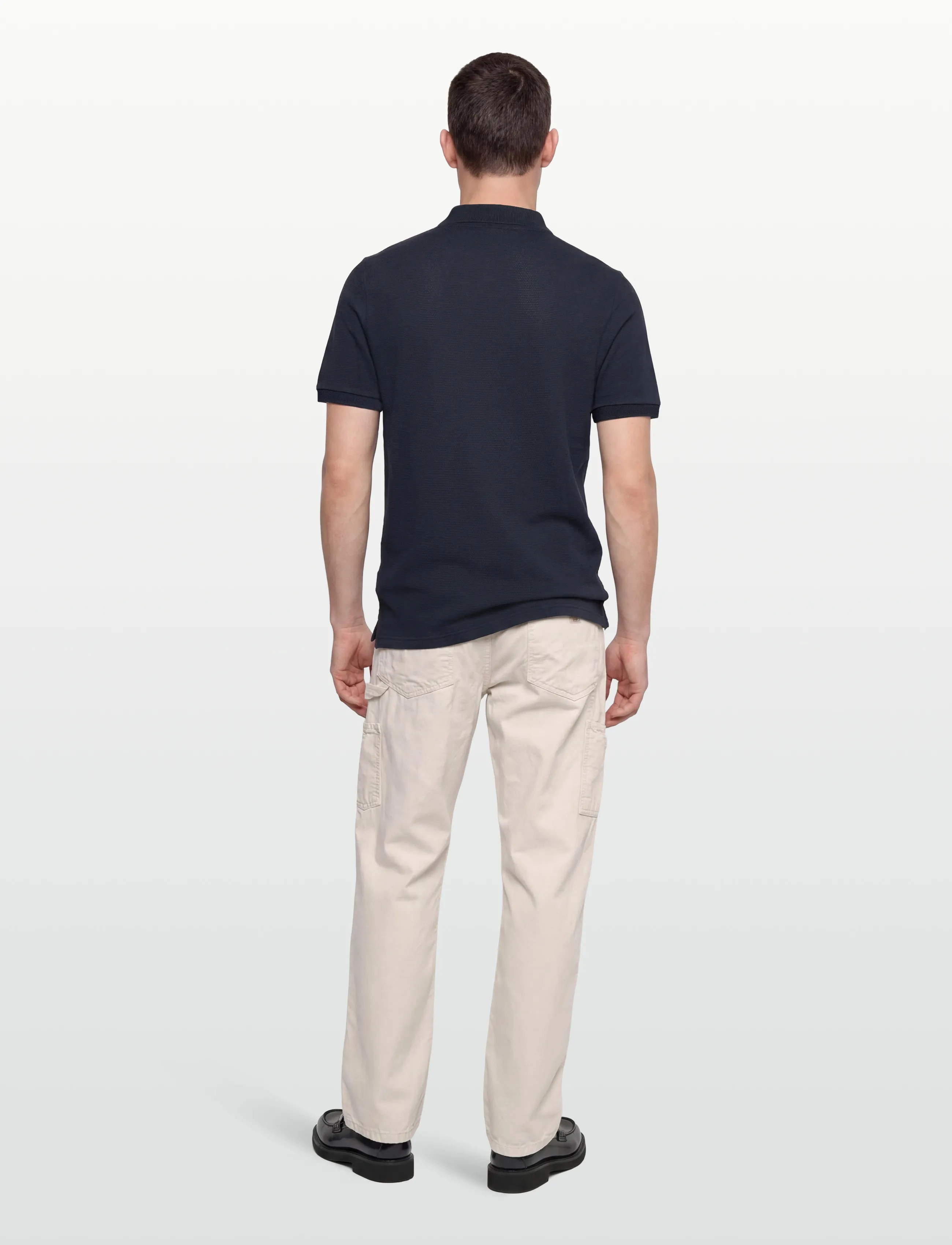 Lyle & Scott - Popcorn Jacquard Polo Shirt - z271 dark navy - 4