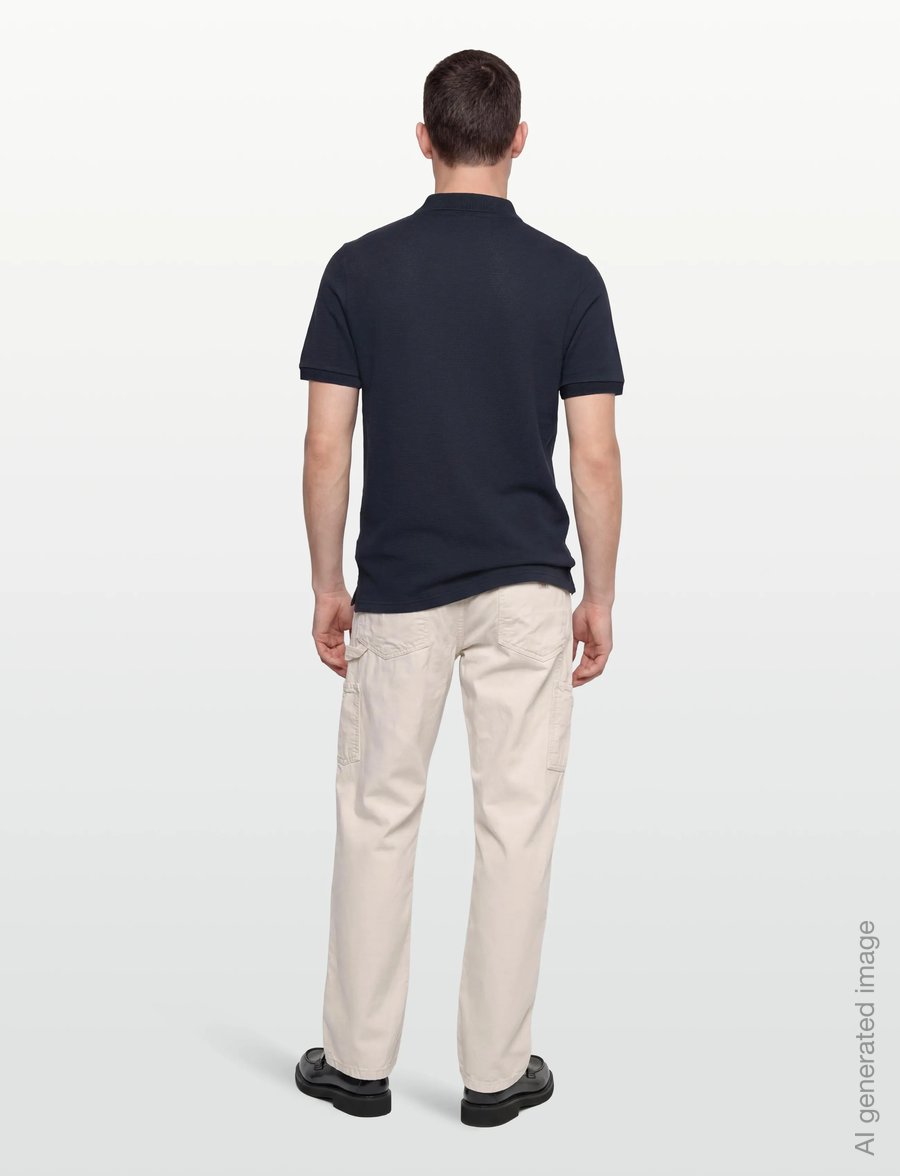 Lyle & Scott - Popcorn Jacquard Polo Shirt - z271 dark navy - 4