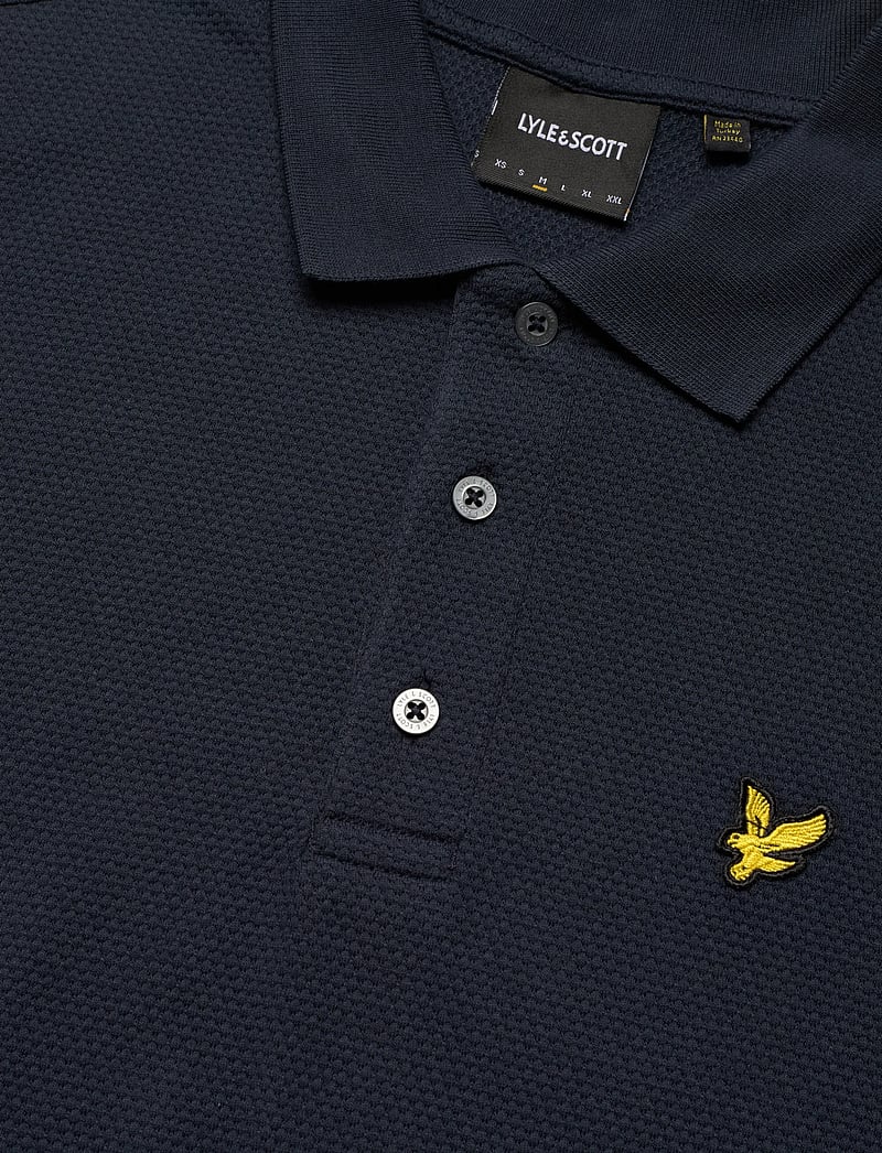 Lyle & Scott - Popcorn Jacquard Polo Shirt - kootud polosärgid - z271 dark navy - 2