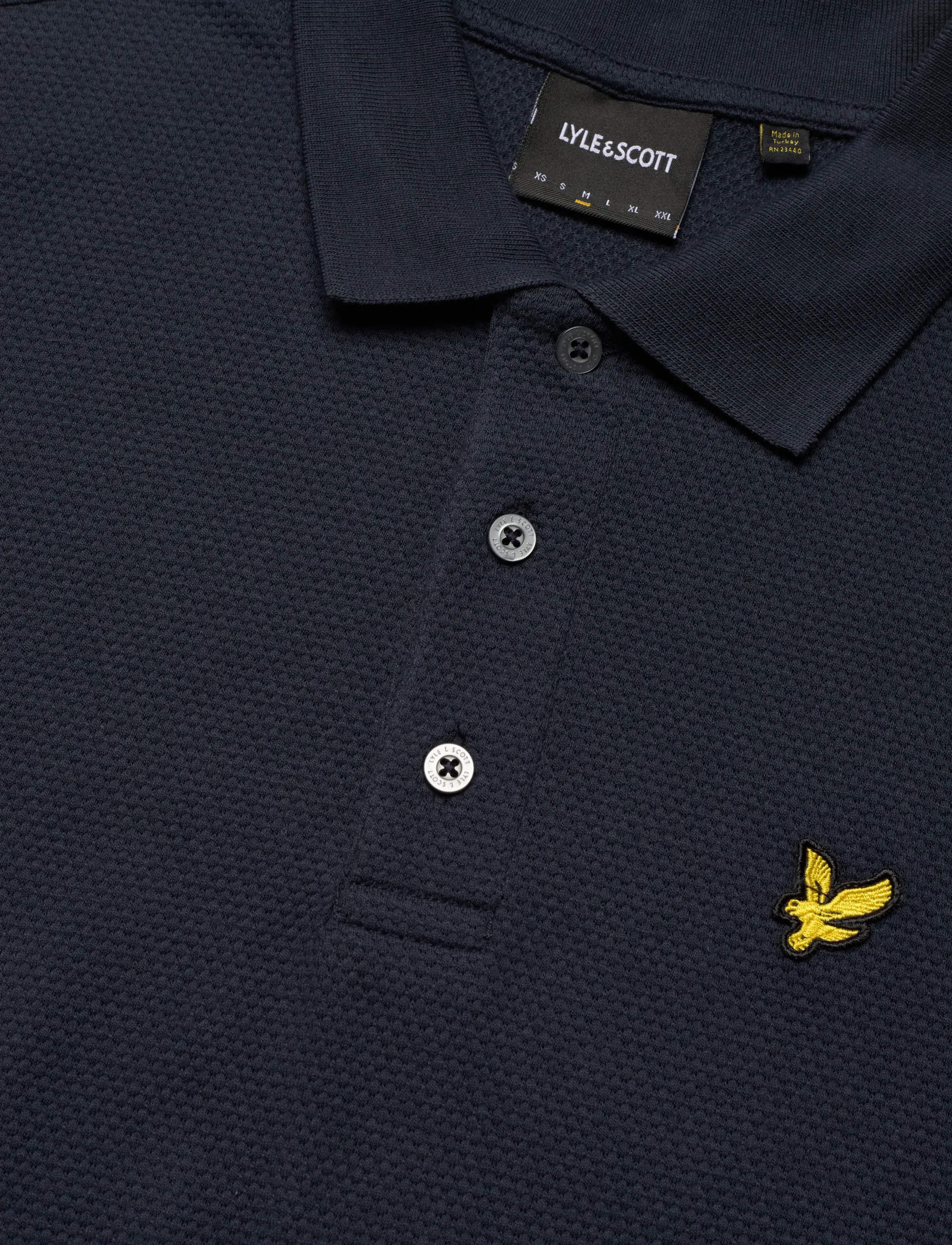 Lyle & Scott - Popcorn Jacquard Polo Shirt - z271 dark navy - 5