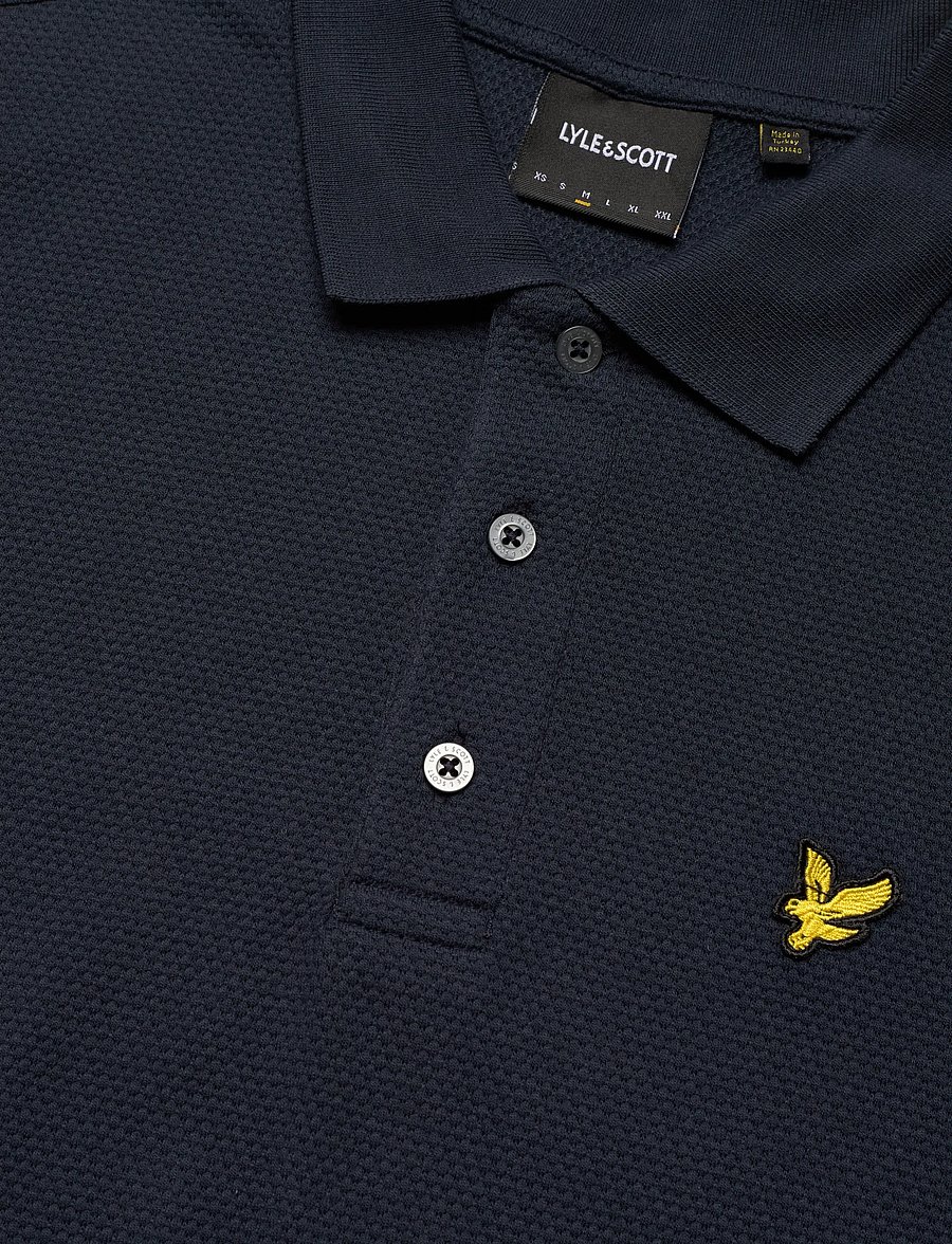 Lyle & Scott - Popcorn Jacquard Polo Shirt - z271 dark navy - 5