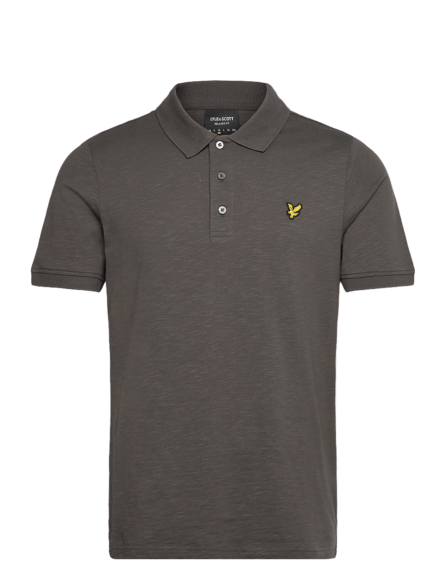 Lyle & Scott - Fine Slub Polo Shirt - lühikeste varrukatega polod - w635 gunmetal - 1