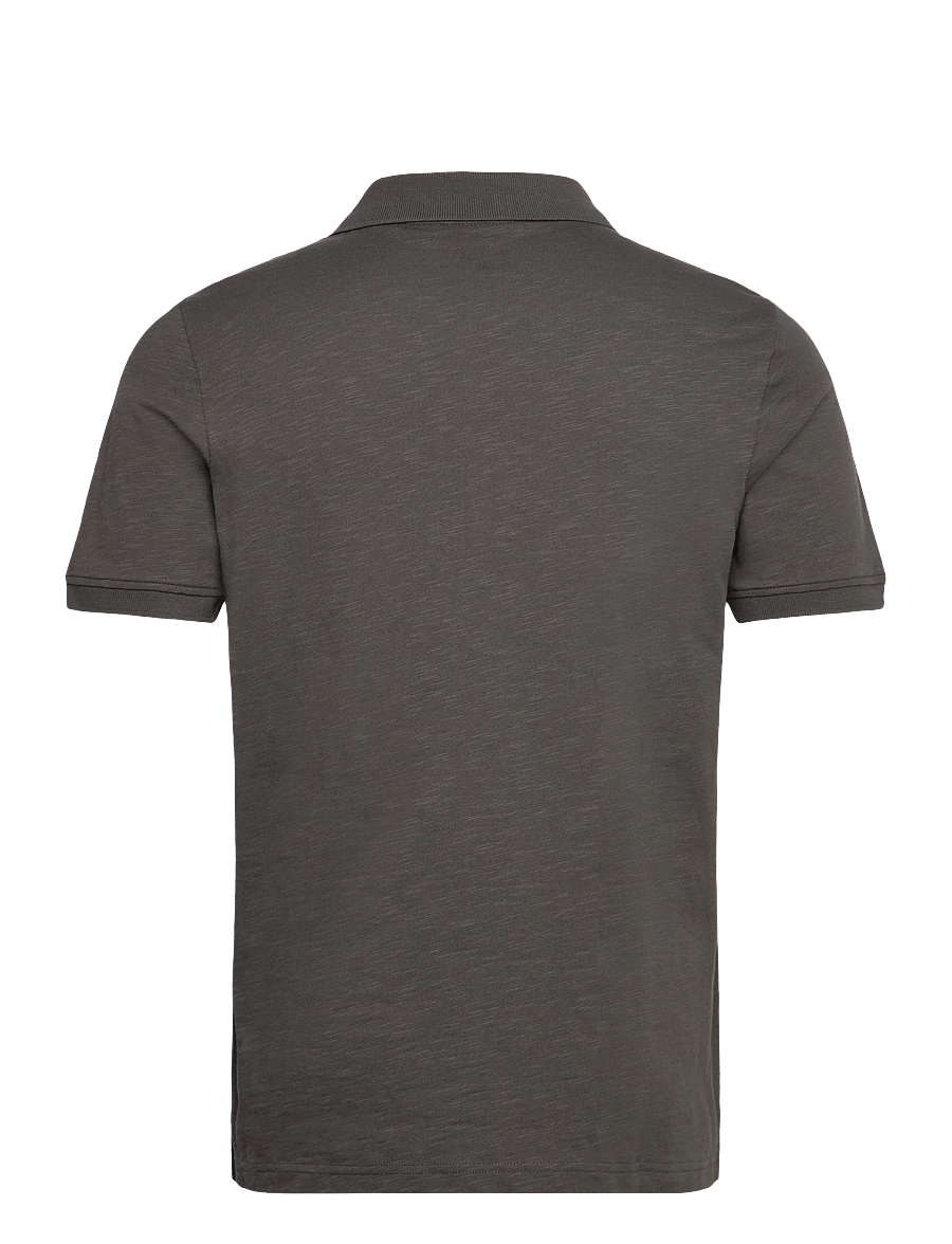 Lyle & Scott - Fine Slub Polo Shirt - lühikeste varrukatega polod - w635 gunmetal - 2