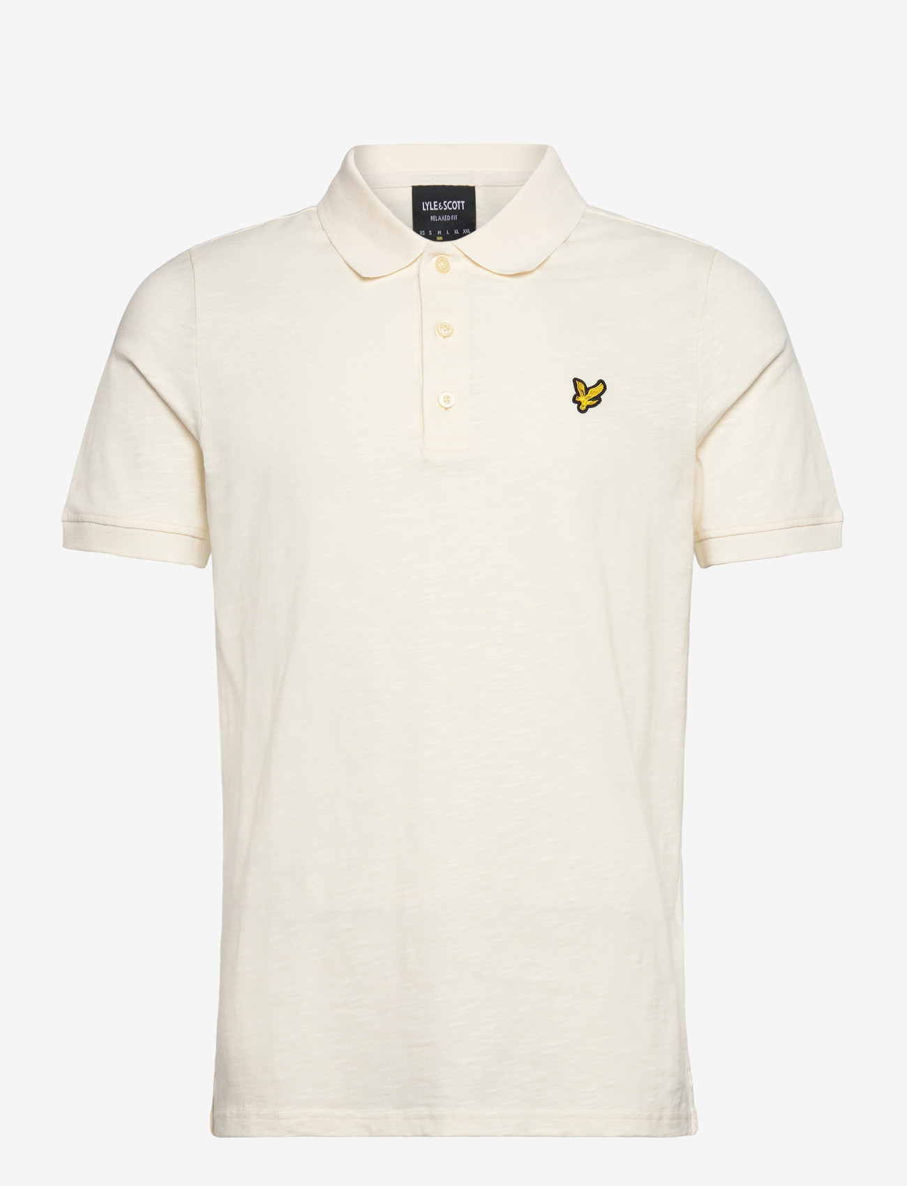 Lyle & Scott - Fine Slub Polo Shirt - kortärmade pikéer - y126 ice cream - 1