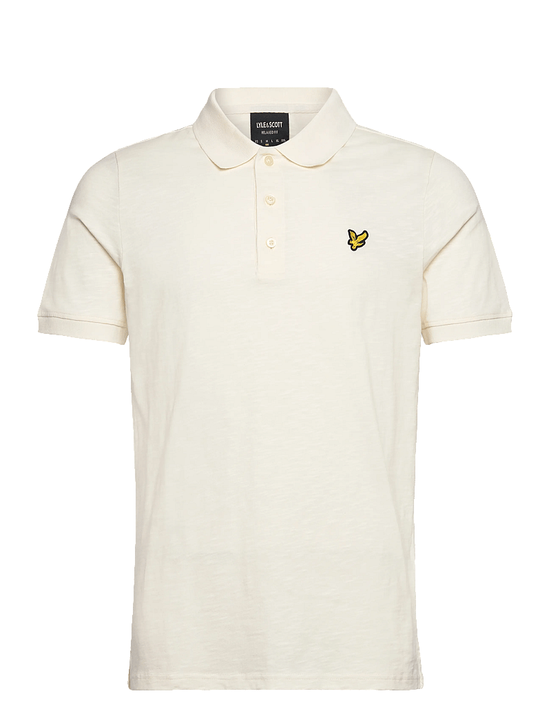 Lyle & Scott - Fine Slub Polo Shirt - kortärmade pikéer - y126 ice cream - 1