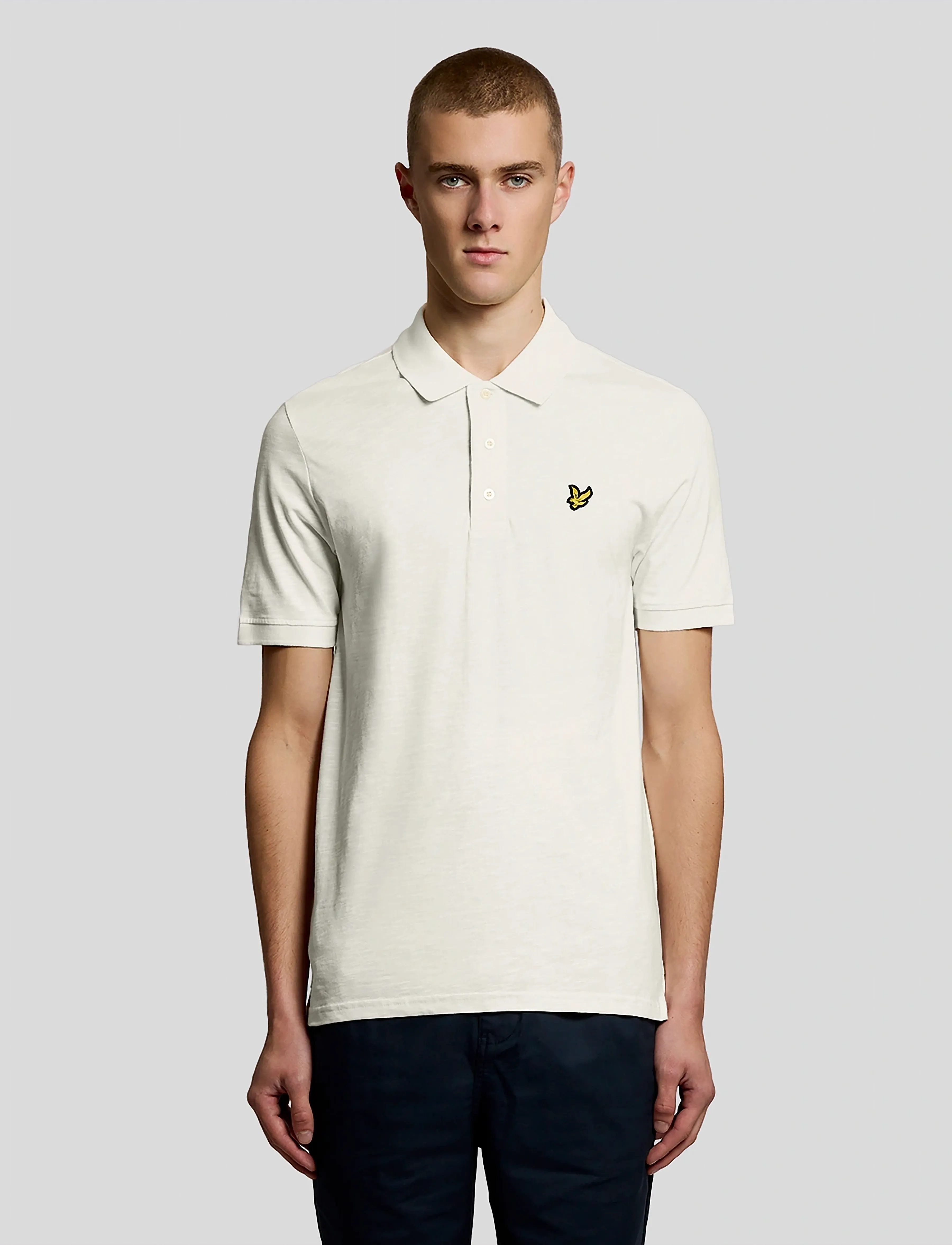 Lyle & Scott Fine Slub Polo Shirt - Poloshirts - Y126 ICE CREAM / cream