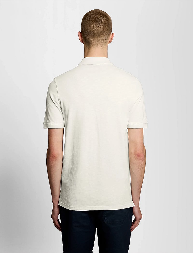 Lyle & Scott - Fine Slub Polo Shirt - kortärmade pikéer - y126 ice cream - 3