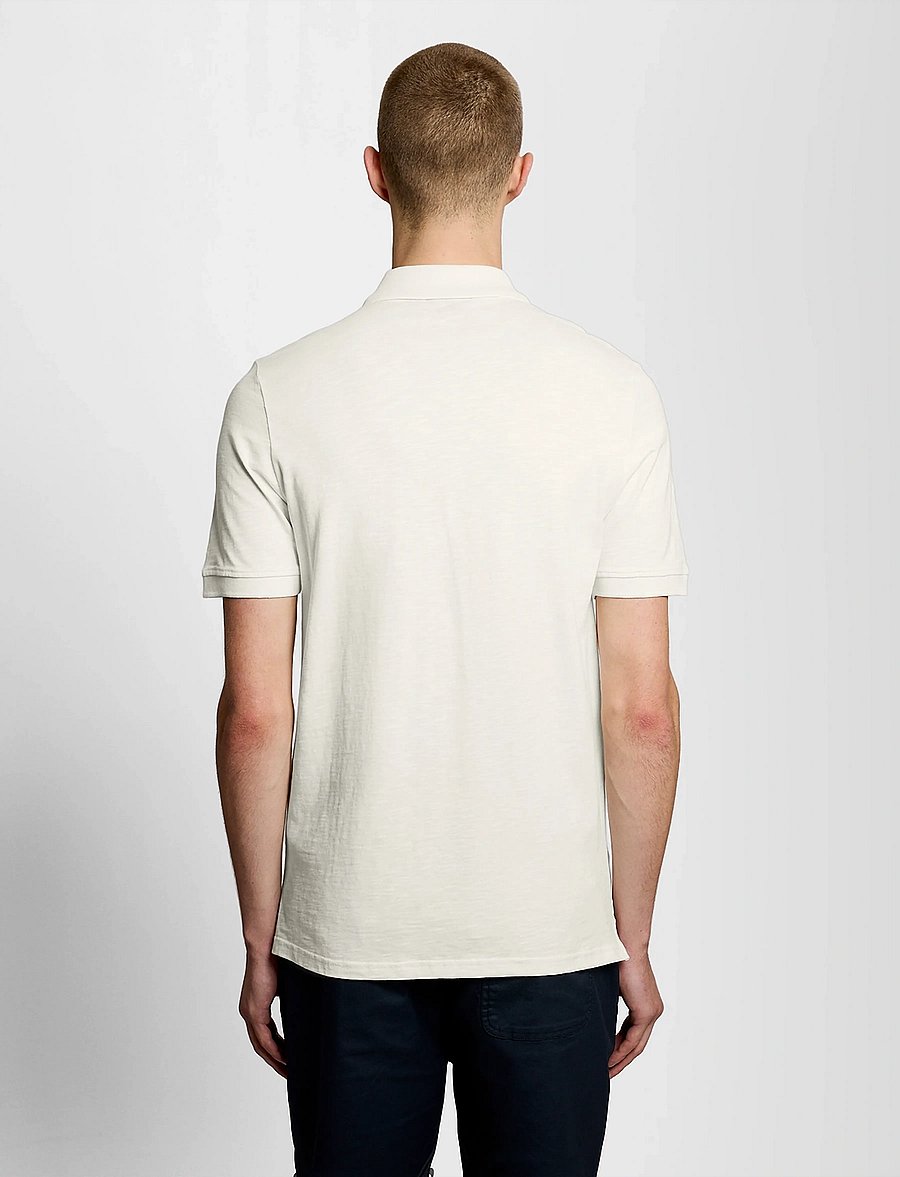 Lyle & Scott - Fine Slub Polo Shirt - polos à manches courtes - y126 ice cream - 3