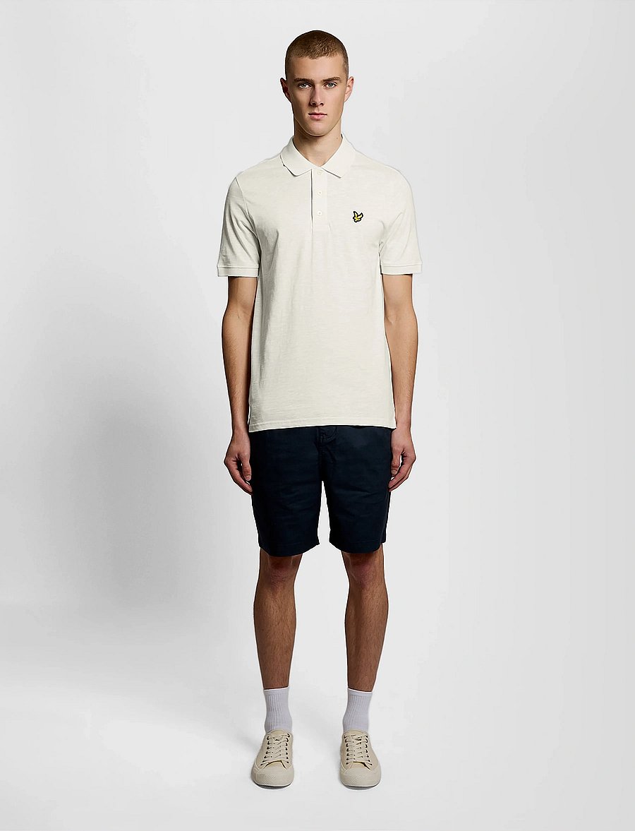 Lyle & Scott - Fine Slub Polo Shirt - polos à manches courtes - y126 ice cream - 4