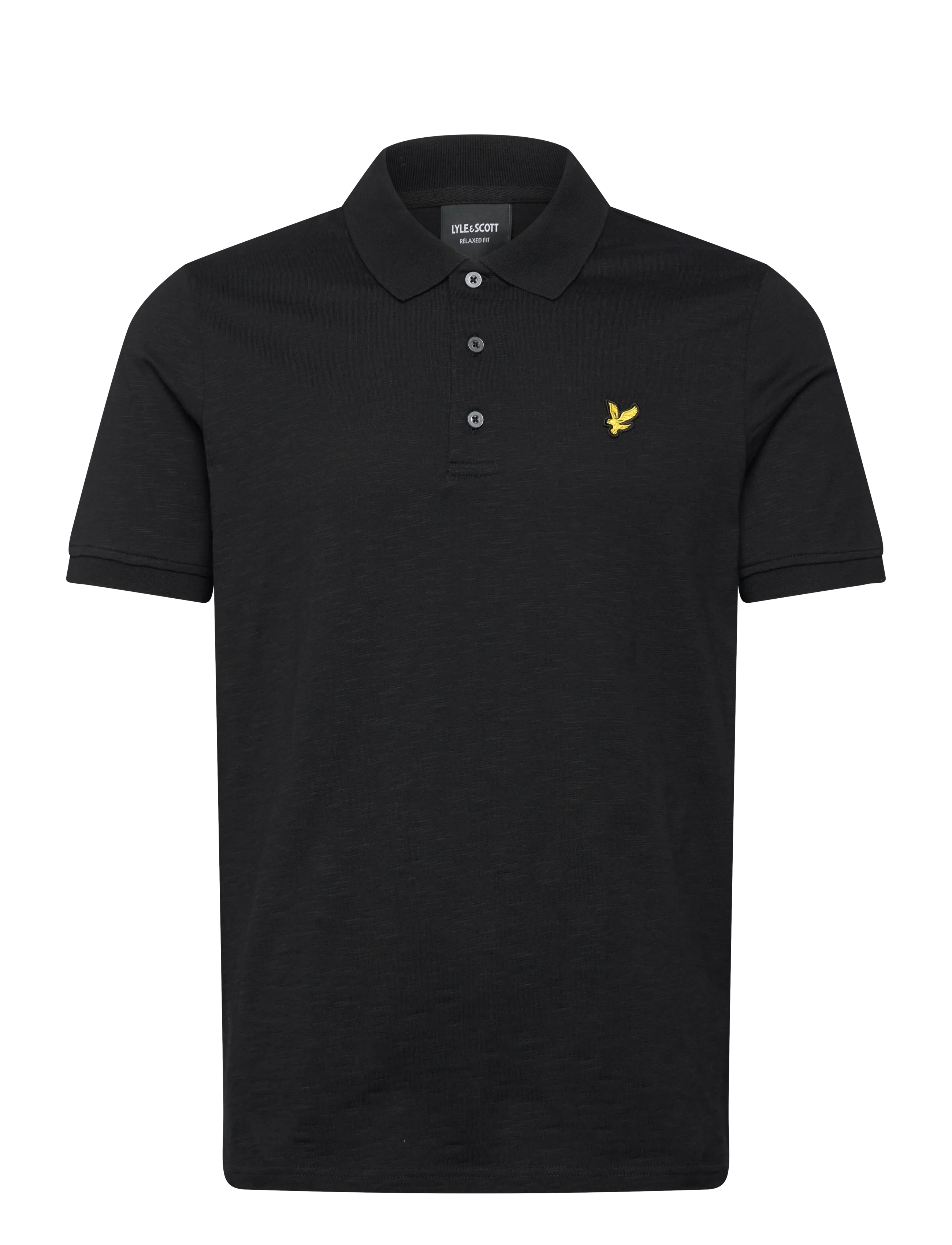 Lyle & Scott Fine Slub Polo Shirt - Lyle & Scott - Z865 JET BLACK / black