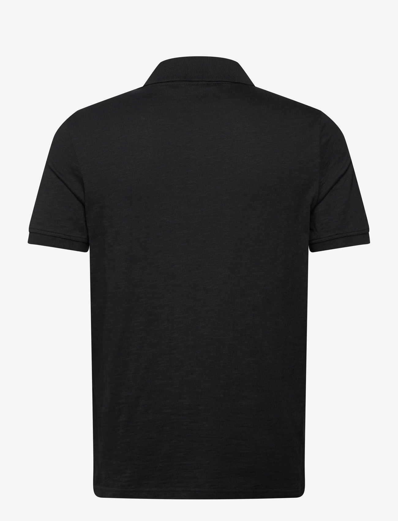 Lyle & Scott - Fine Slub Polo Shirt - kortärmade pikéer - z865 jet black - 2