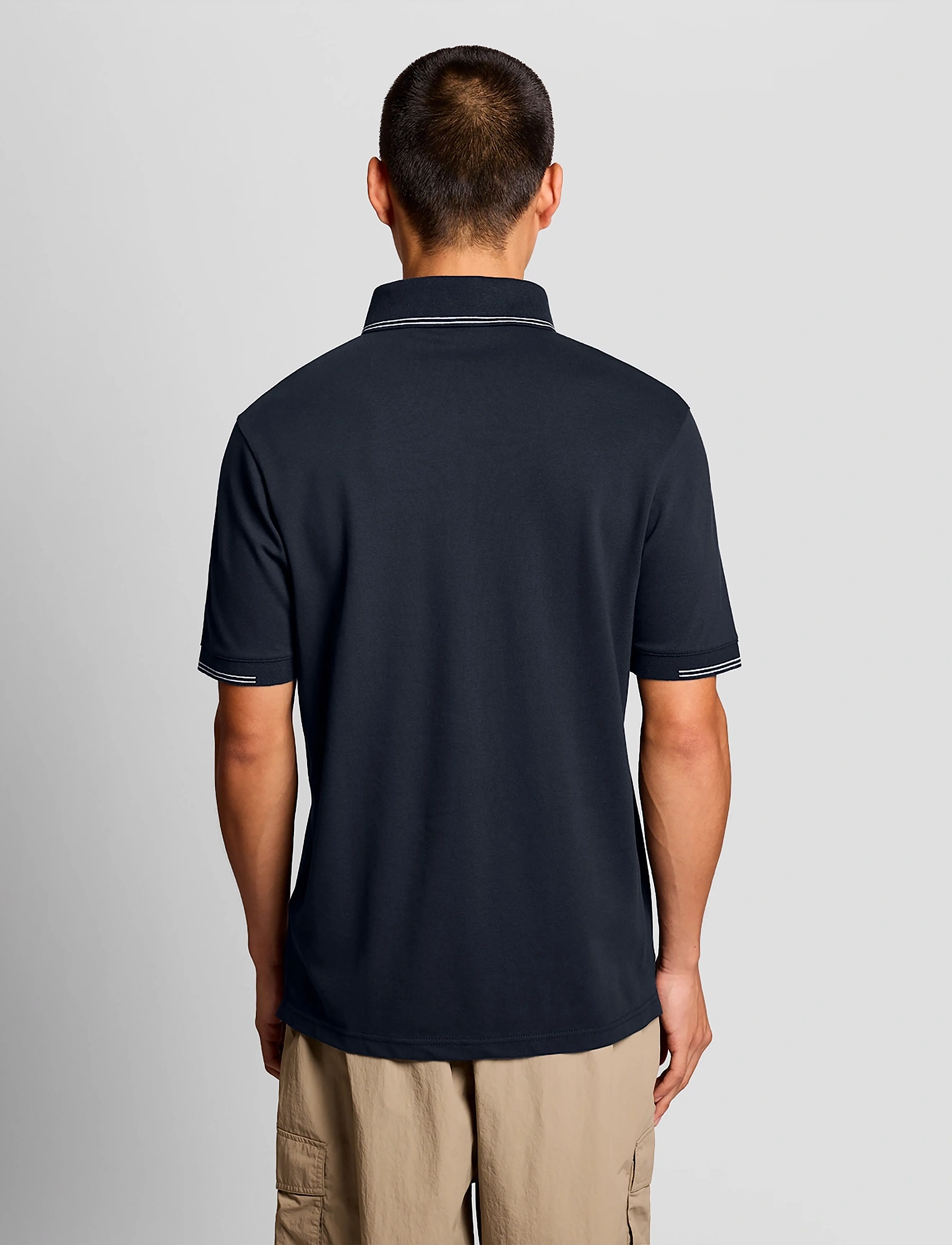 Lyle & Scott - Fine Tipped Polo Shirt - lühikeste varrukatega polod - y155 dark navy/ chalk blue - 3