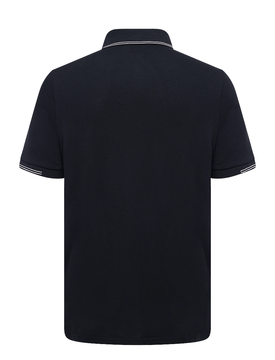 Lyle & Scott - Fine Tipped Polo Shirt - kurzärmelig - jet black/ soft peach - 2