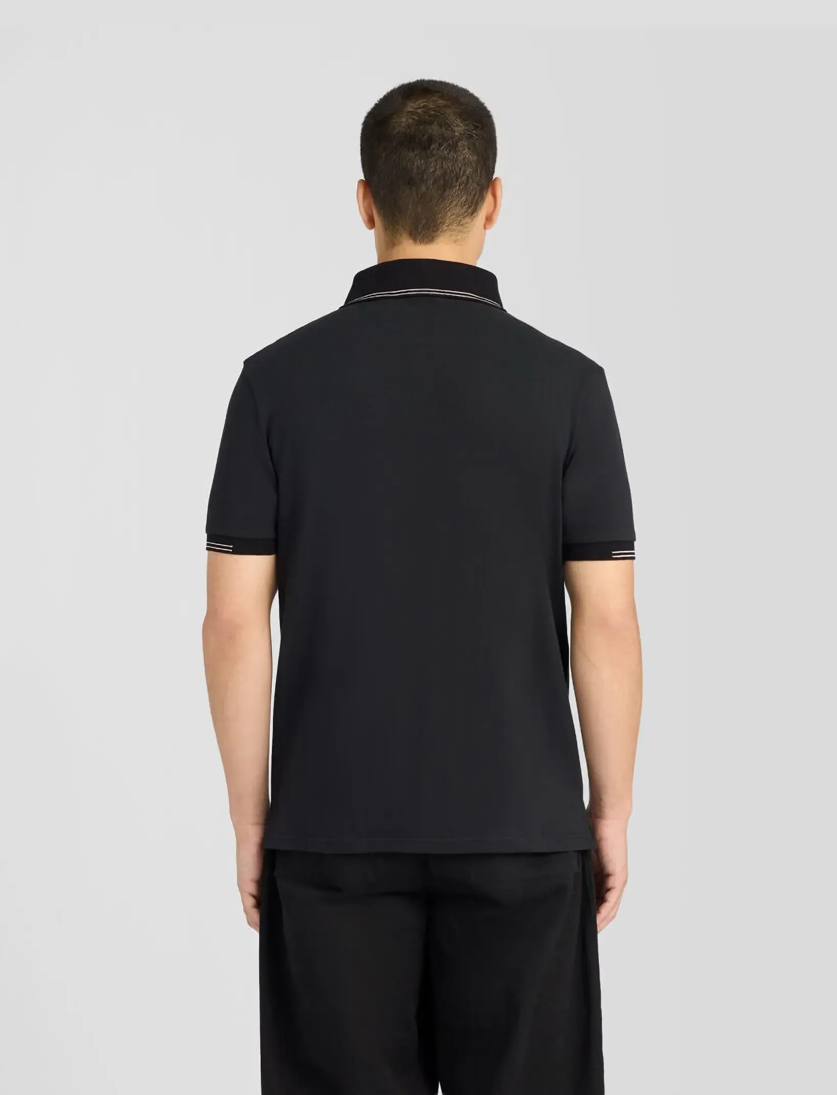 Lyle & Scott - Fine Tipped Polo Shirt - kurzärmelig - jet black/ soft peach - 3