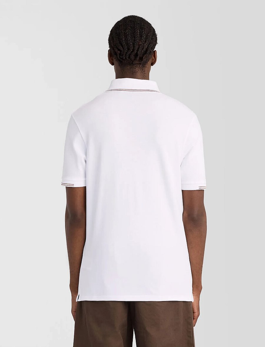 Lyle & Scott - Fine Tipped Polo Shirt - lühikeste varrukatega polod - white/ bourbon brown - 3
