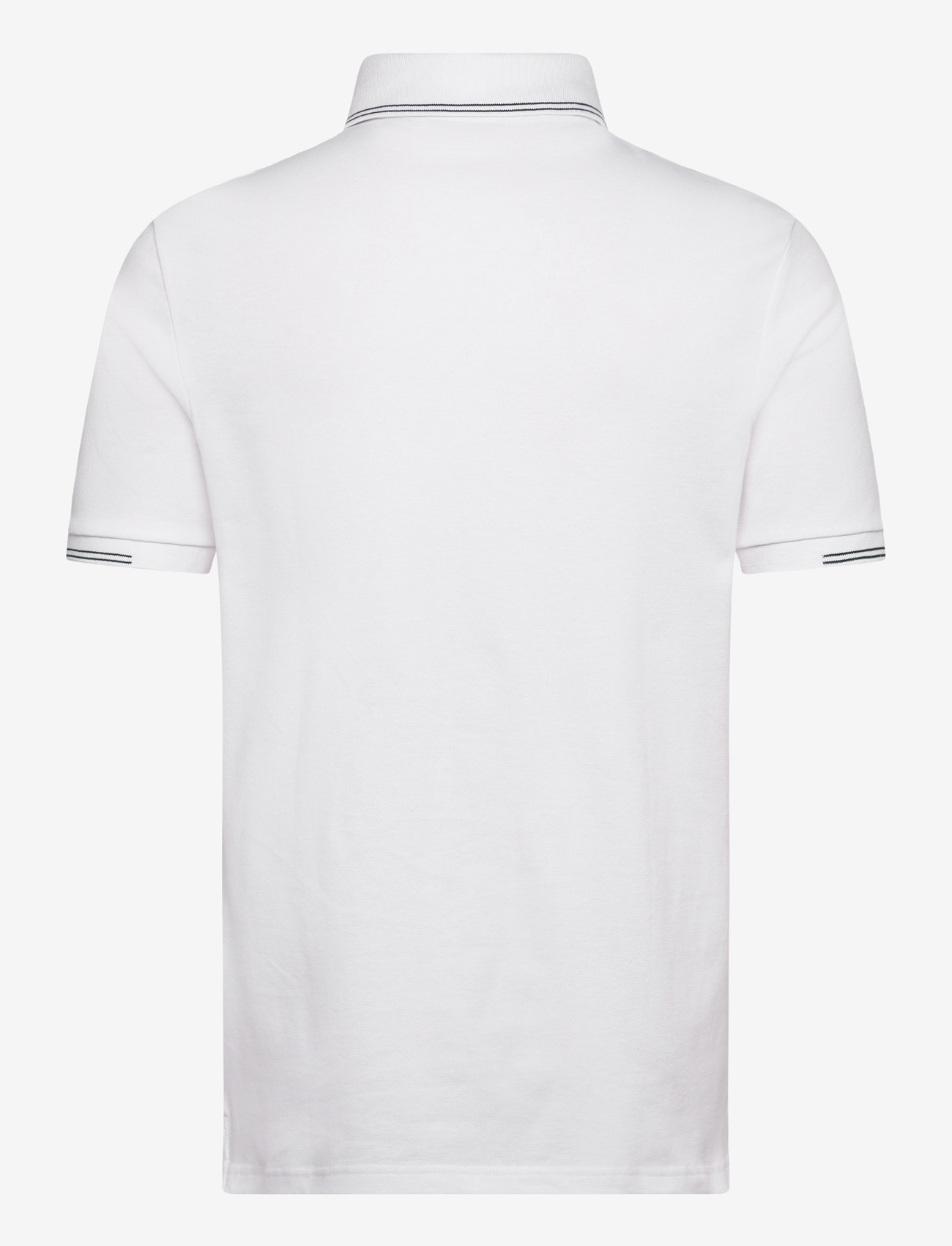 Lyle & Scott - Fine Tipped Polo Shirt - kortærmede poloer - y162 white/everglade - 2