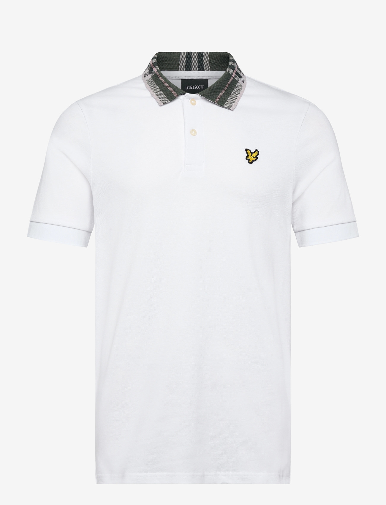 Lyle & Scott - Tartan Collar Polo Shirt - kurzärmelig - 626 white - 1