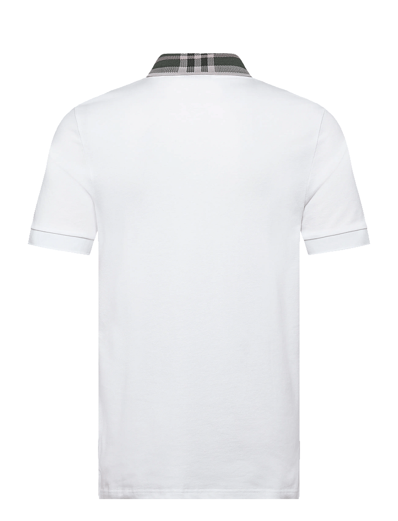 Lyle & Scott - Tartan Collar Polo Shirt - kurzärmelig - 626 white - 2