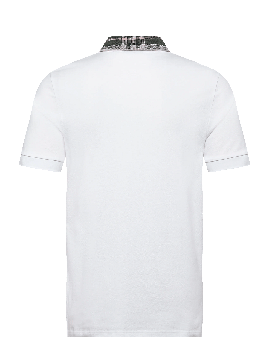 Lyle & Scott - Tartan Collar Polo Shirt - kurzärmelig - 626 white - 2