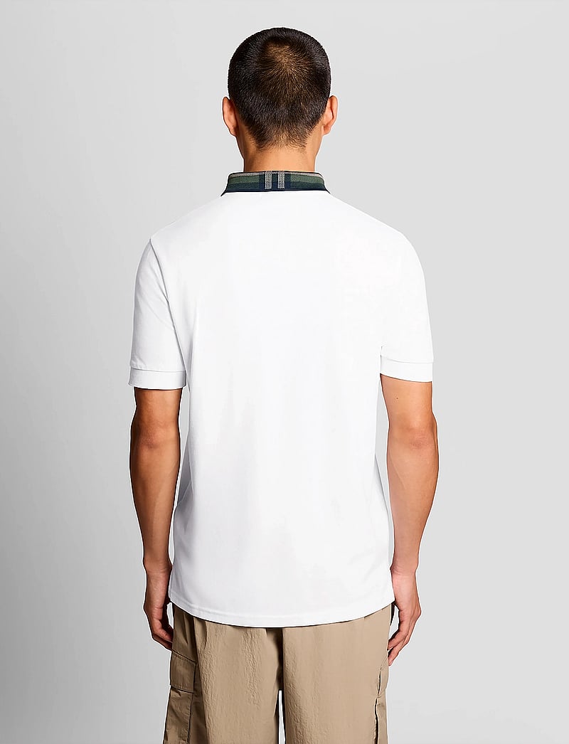 Lyle & Scott - Tartan Collar Polo Shirt - kurzärmelig - 626 white - 3