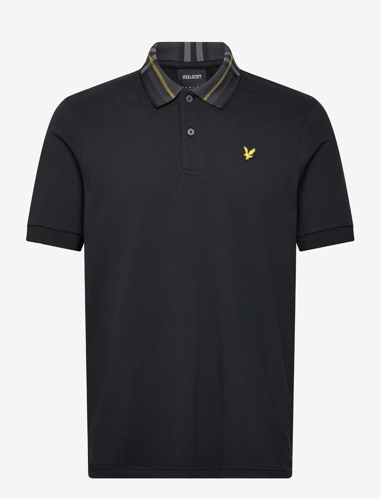 Lyle & Scott - Tartan Collar Polo Shirt - z865 jet black - 0