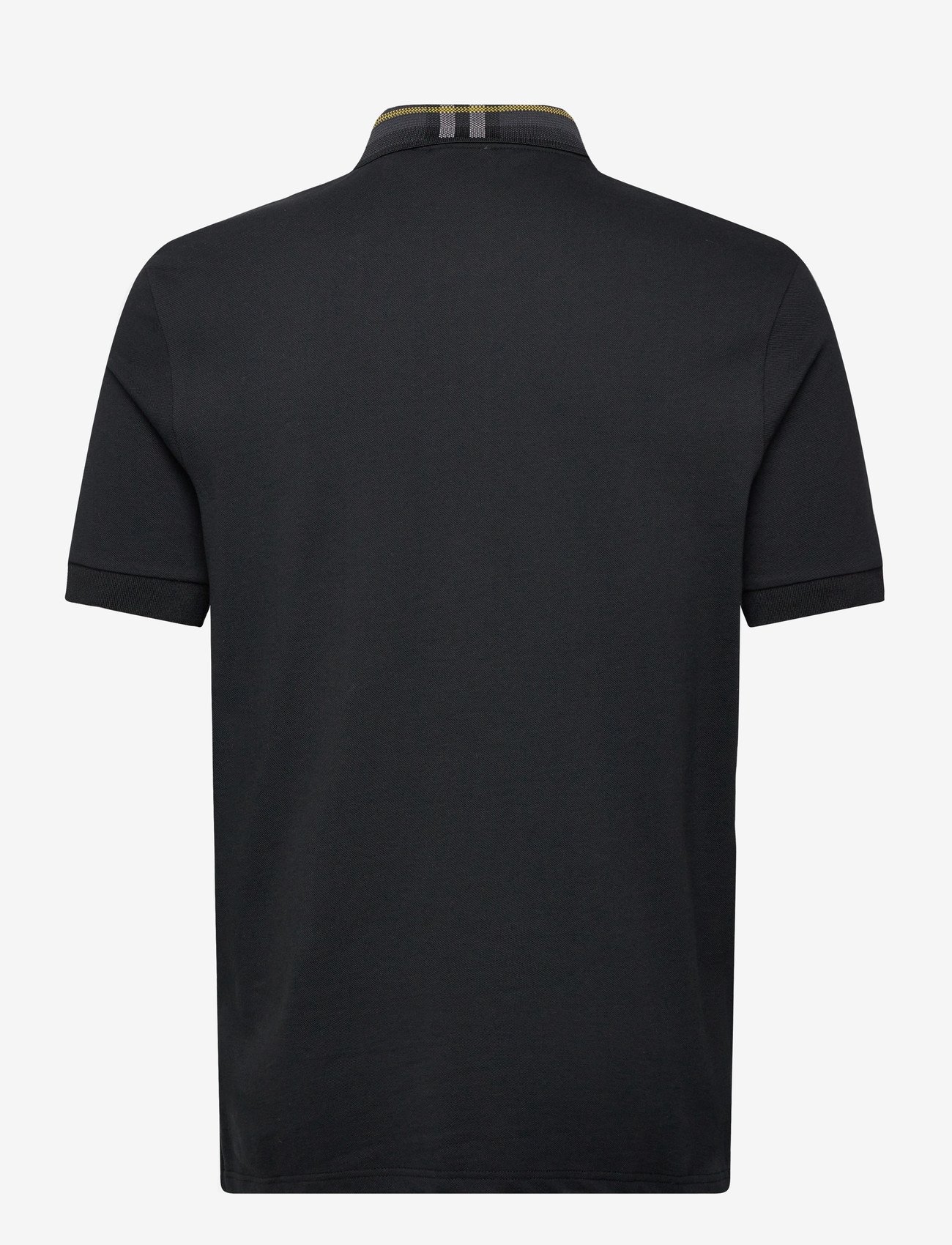 Lyle & Scott - Tartan Collar Polo Shirt - z865 jet black - 1