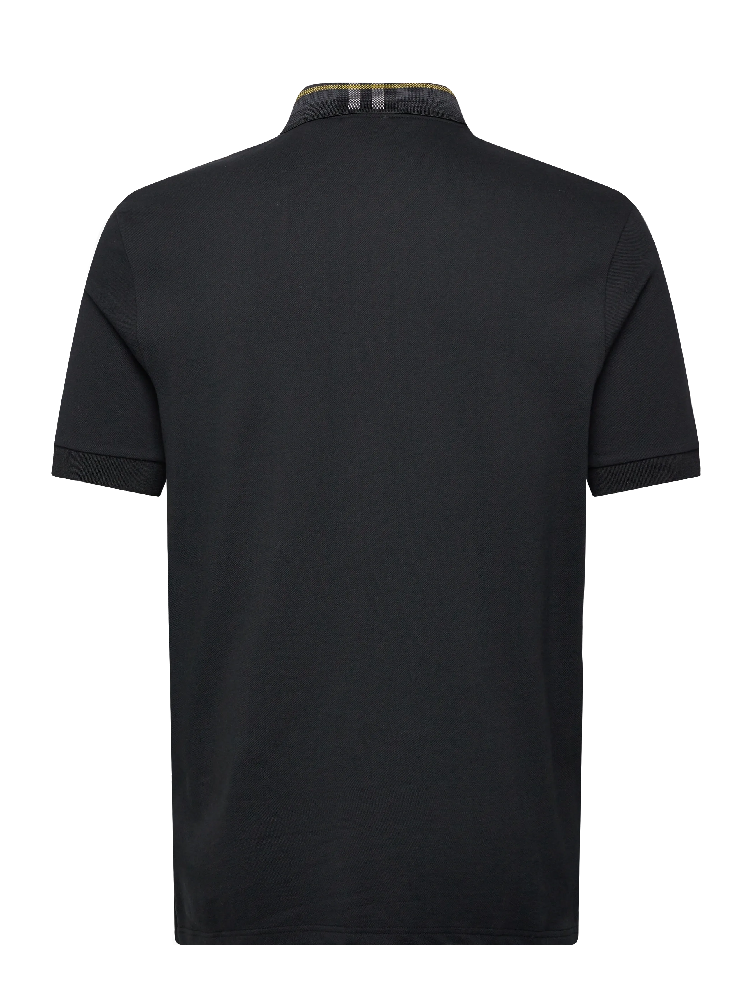Lyle & Scott - Tartan Collar Polo Shirt - kortærmede poloer - z865 jet black - 2