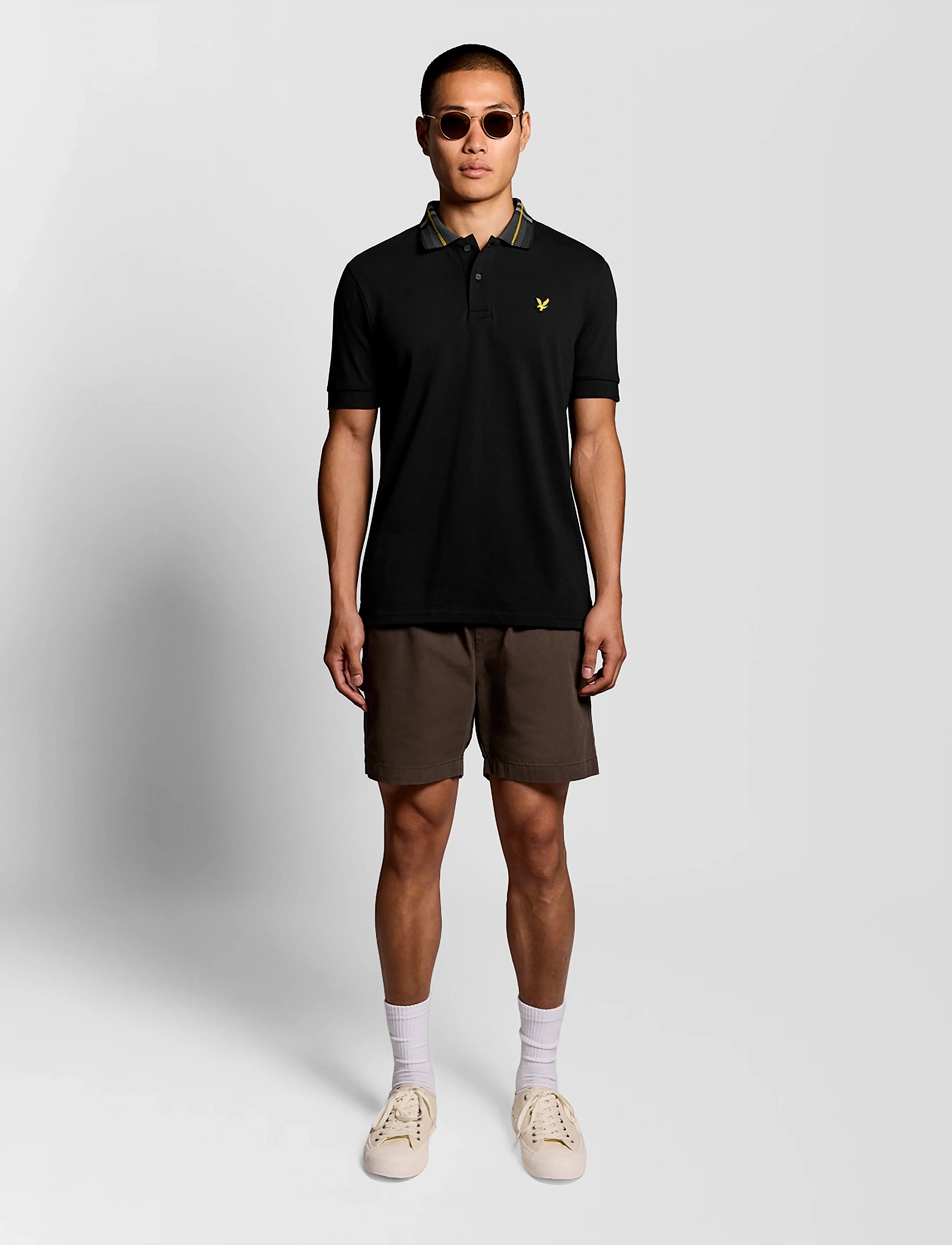 T-shirt 'Tartan' gul / grå 4