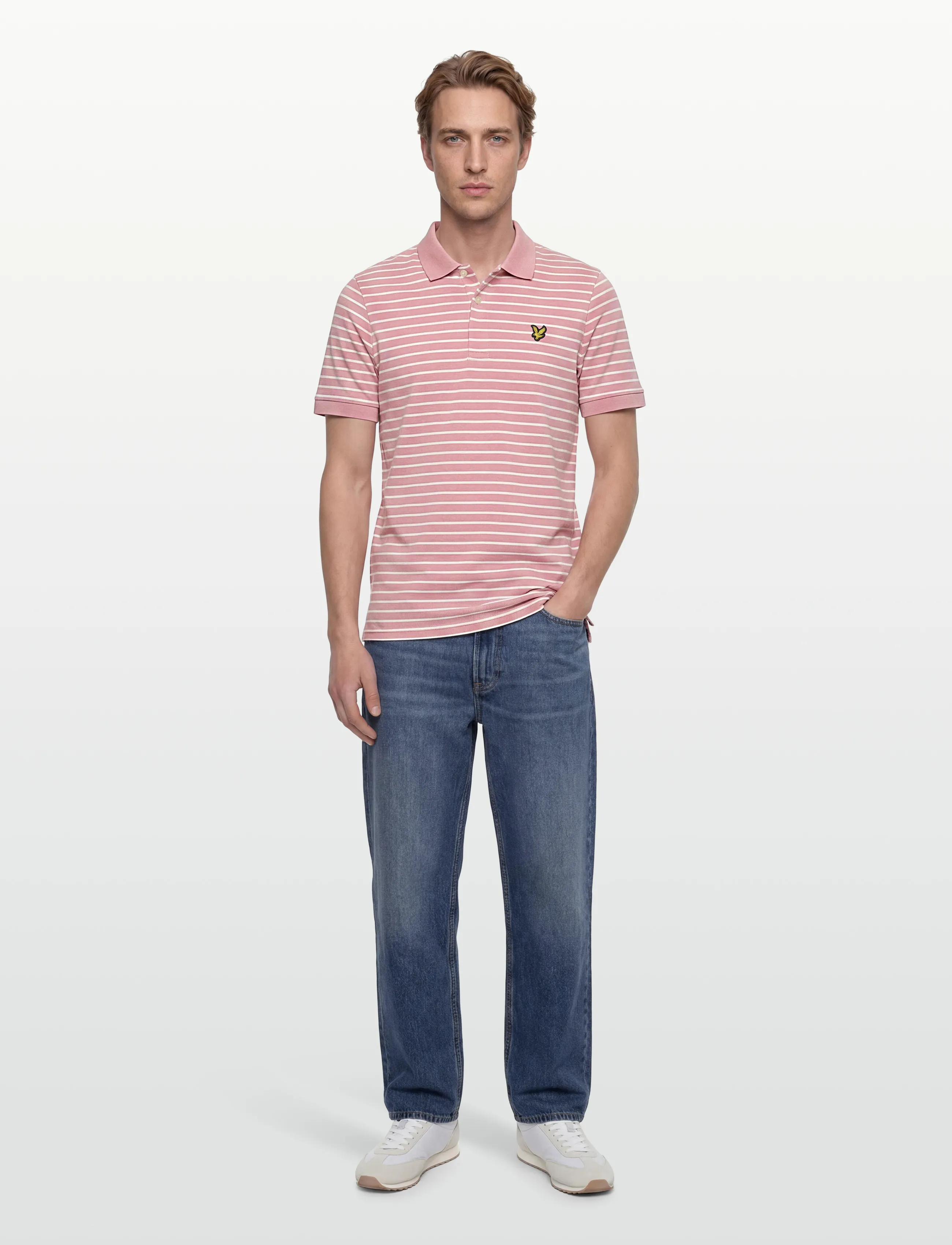 Lyle & Scott Pique Breton Polo Shirt, Mænd, Pique Breton Poloshirt, Multi/mønstret, Str: L