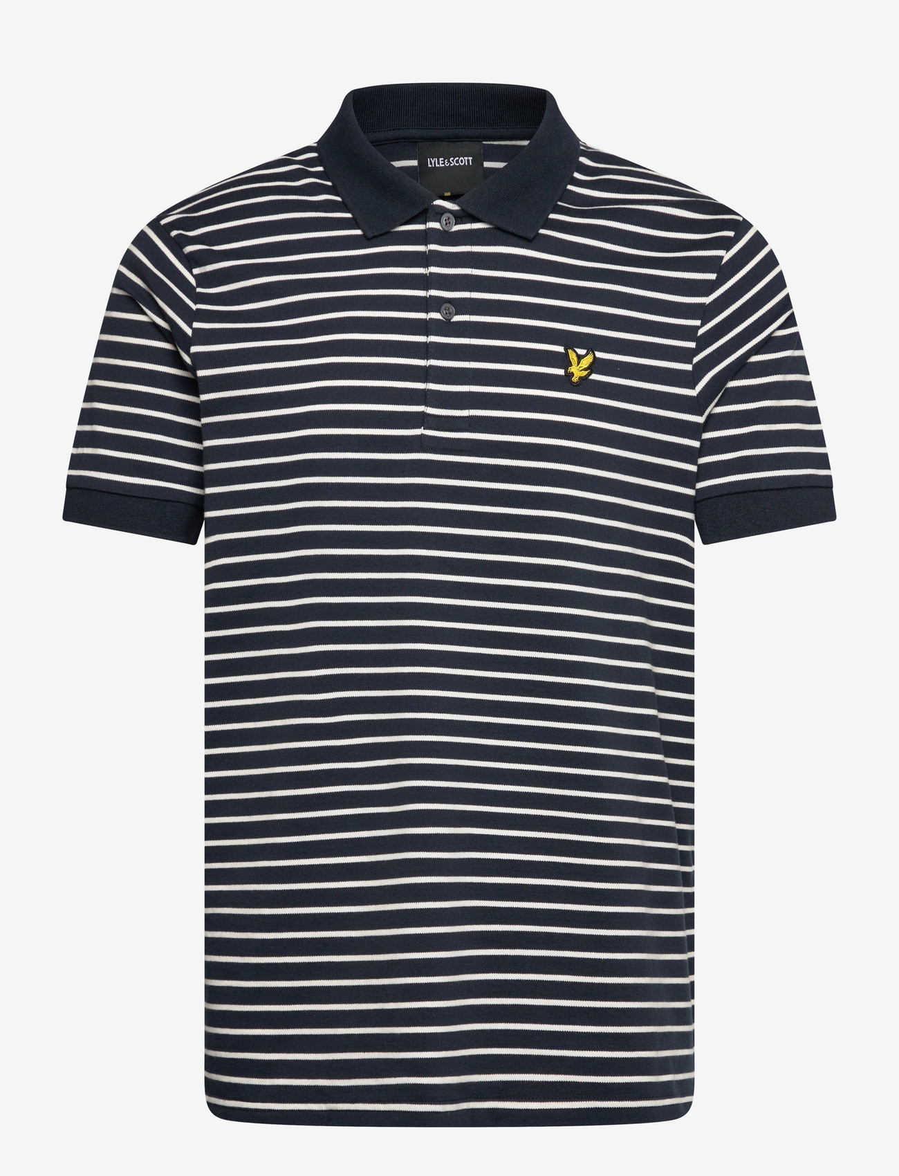 Lyle & Scott - Pique Breton Polo Shirt - lühikeste varrukatega polod - w403 dark navy/ white - 0