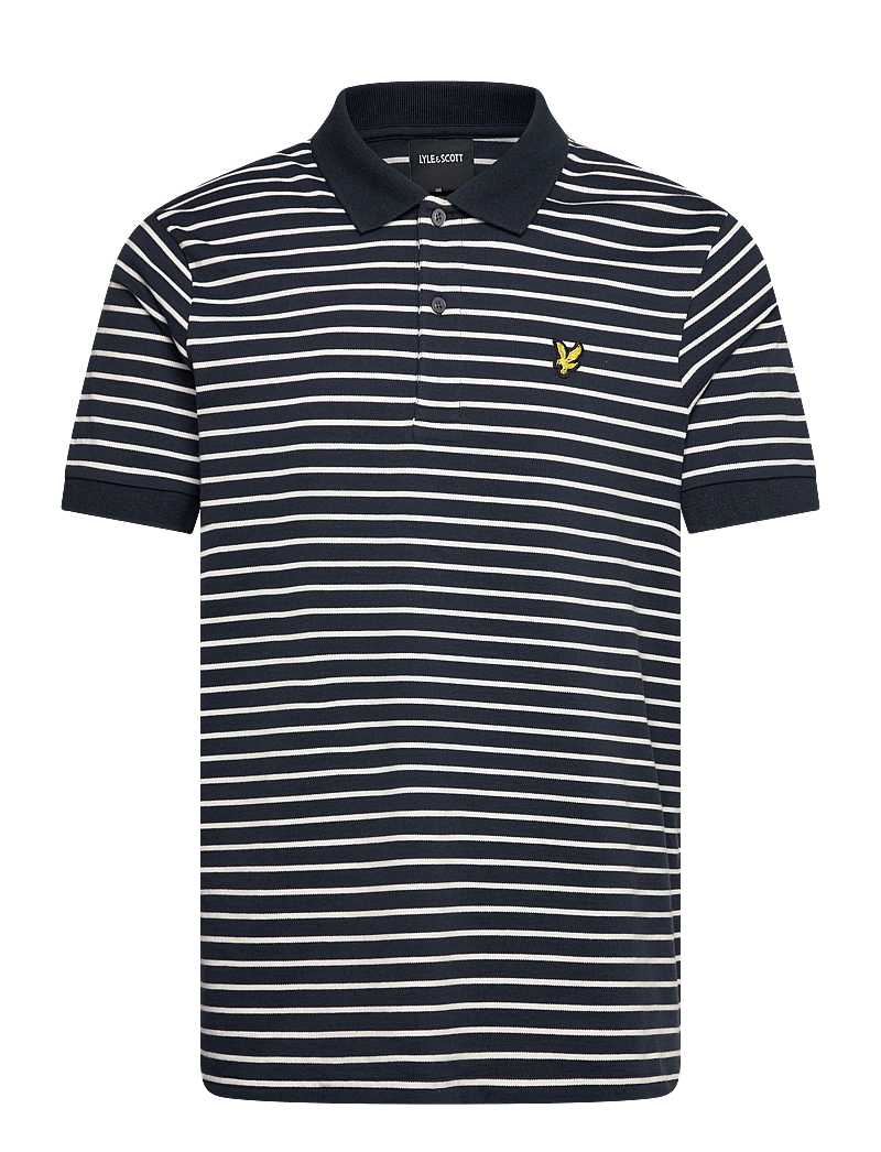Lyle & Scott - Pique Breton Polo Shirt - lühikeste varrukatega polod - w403 dark navy/ white - 0
