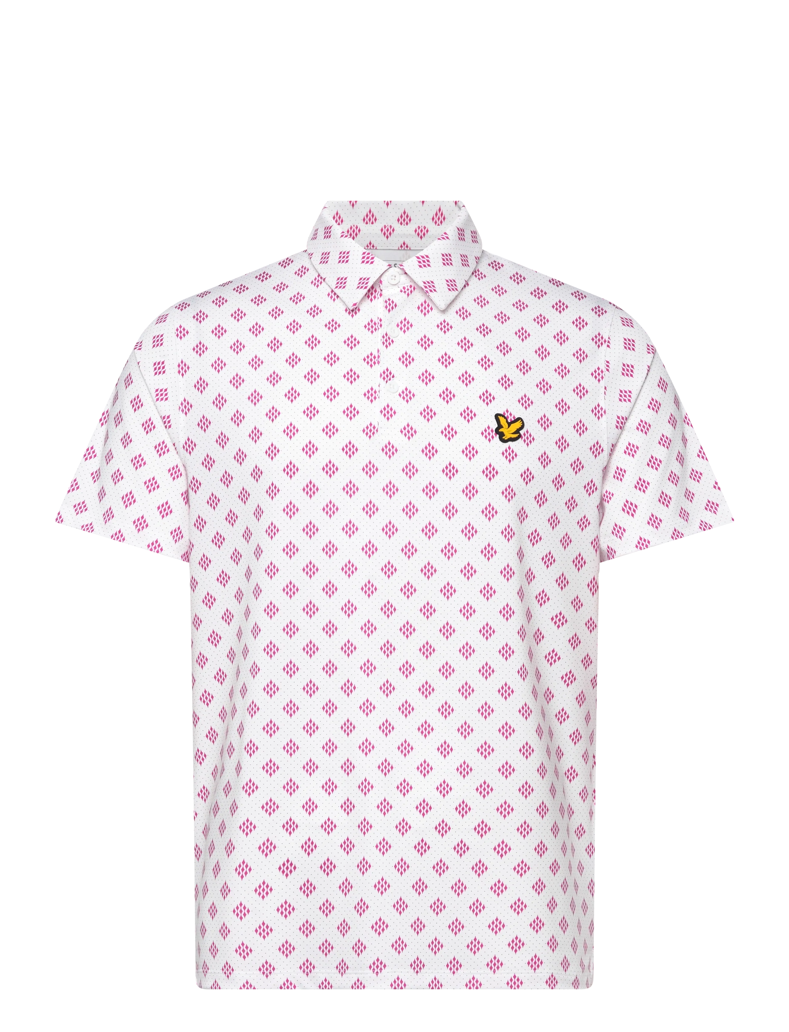 Lyle & Scott Golf Argyle Print Polo - Nyheder - 626 WHITE / white