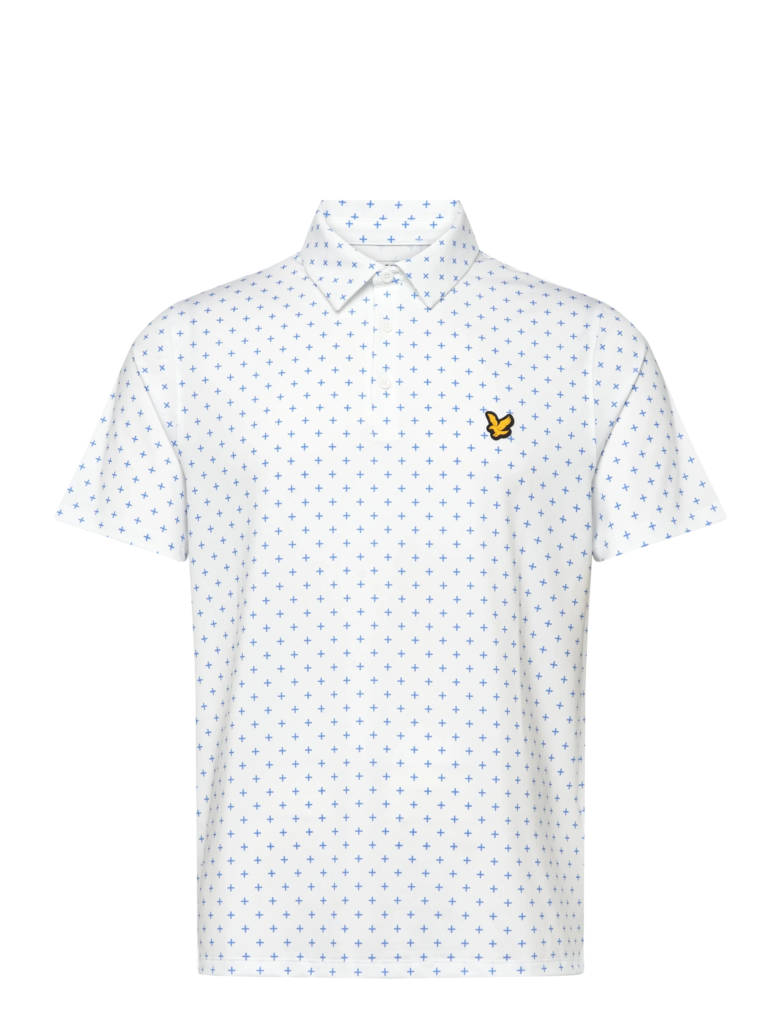 Lyle & Scott Golf Cross Print  Polo - Jaunumi - 626 WHITE / white