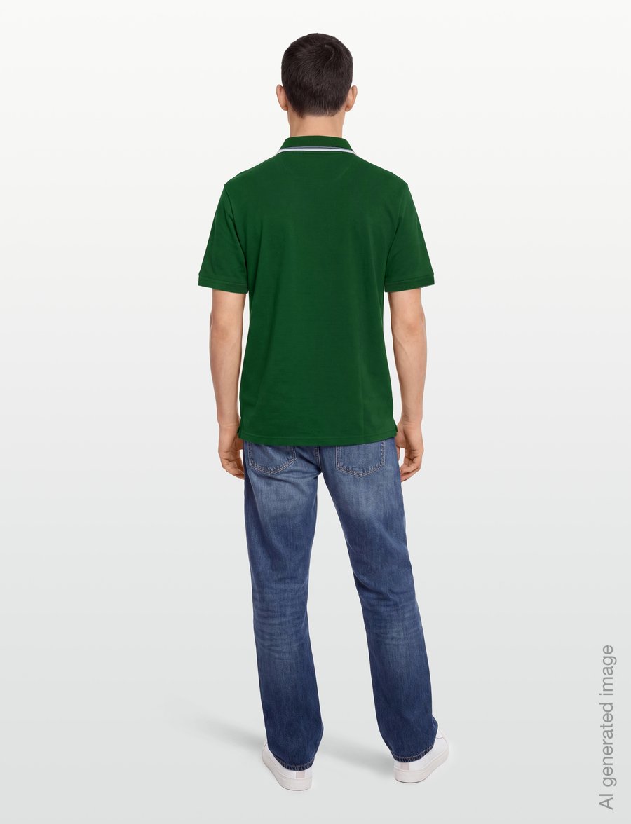 Lyle & Scott - Tipped Track Polo Shirt - kurzärmelig - clover green - 4