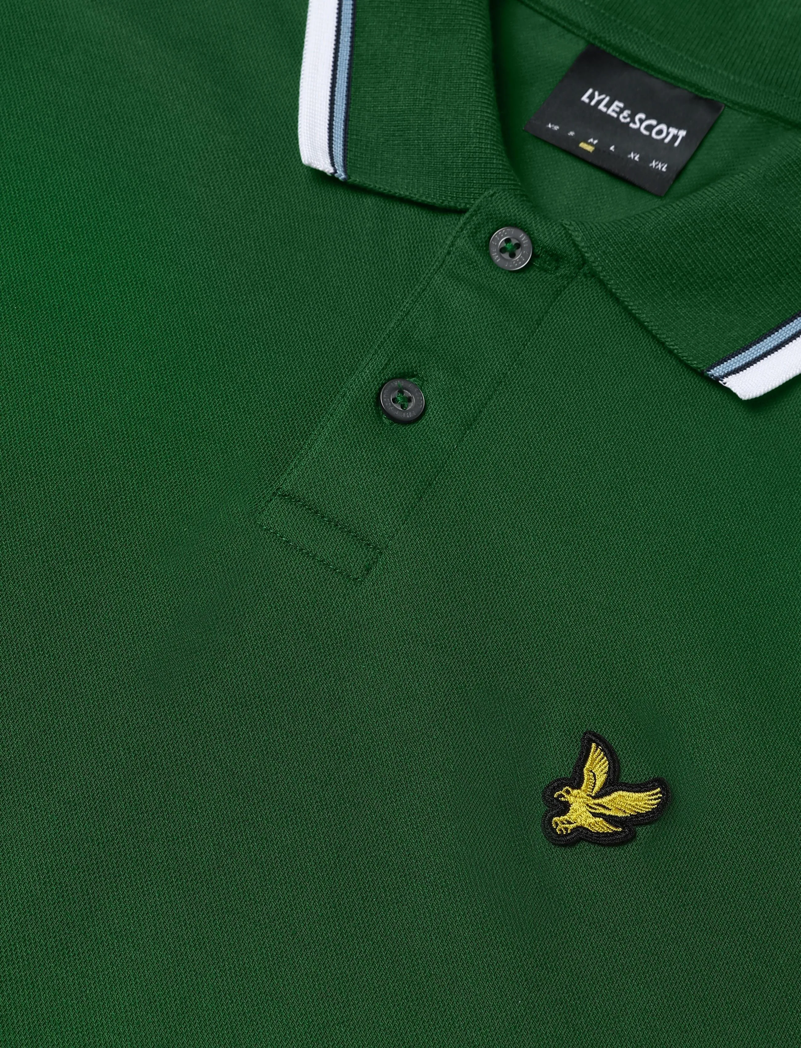 Lyle & Scott - Tipped Track Polo Shirt - kortærmede poloer - clover green - 2