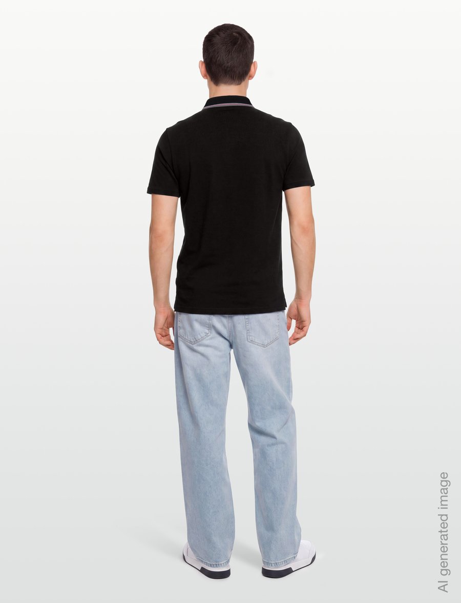 Lyle & Scott - Tipped Track Polo Shirt - kurzärmelig - jet black - 4